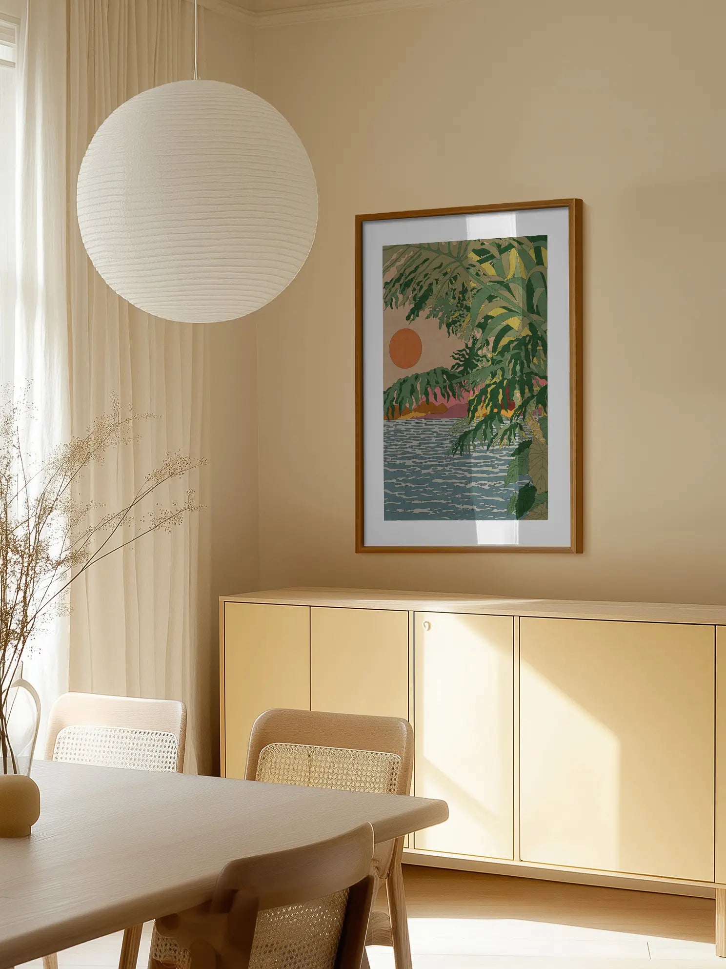 Sunset Over Ocean Poster