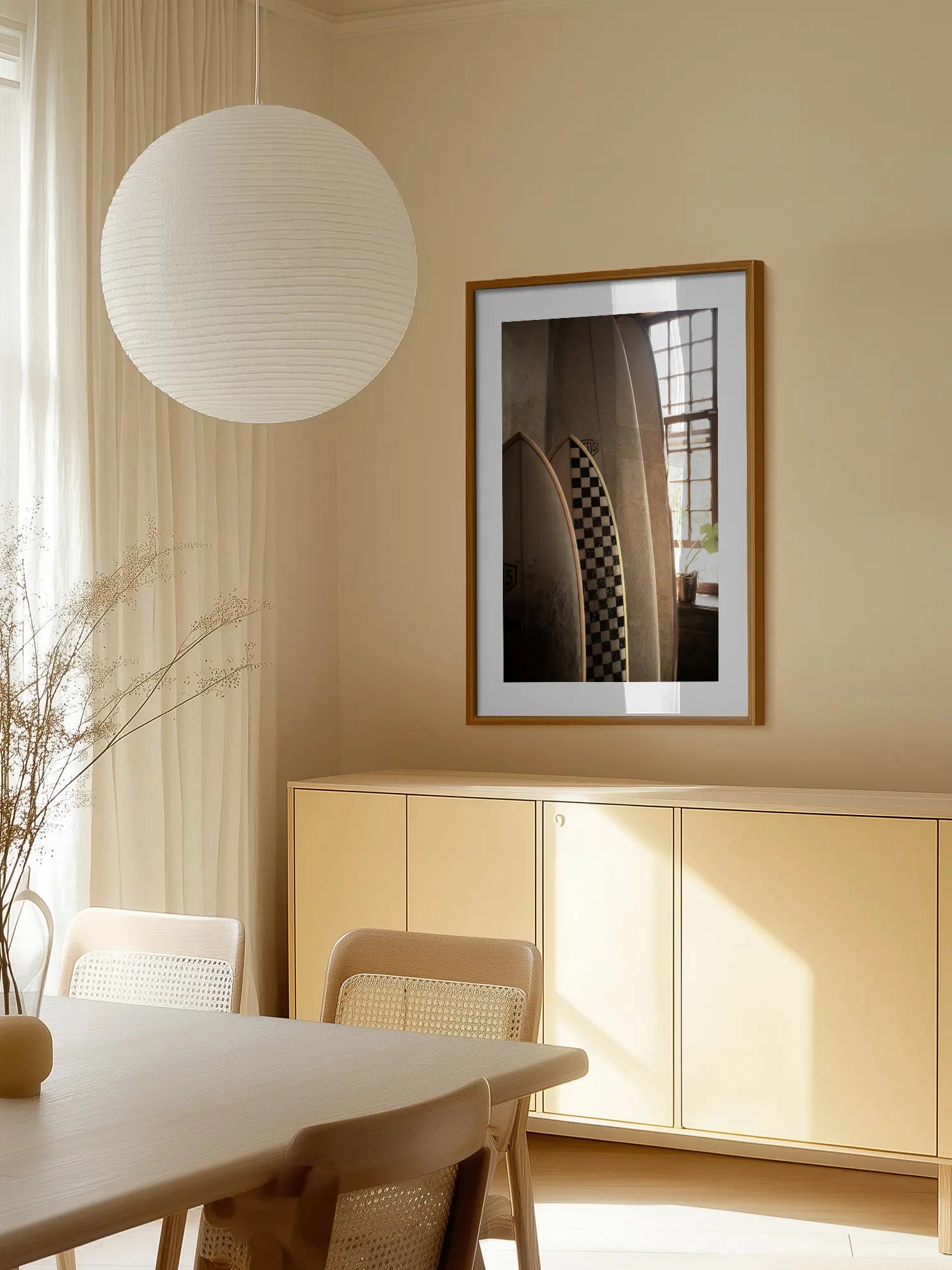 Surfboards by the Window Poster