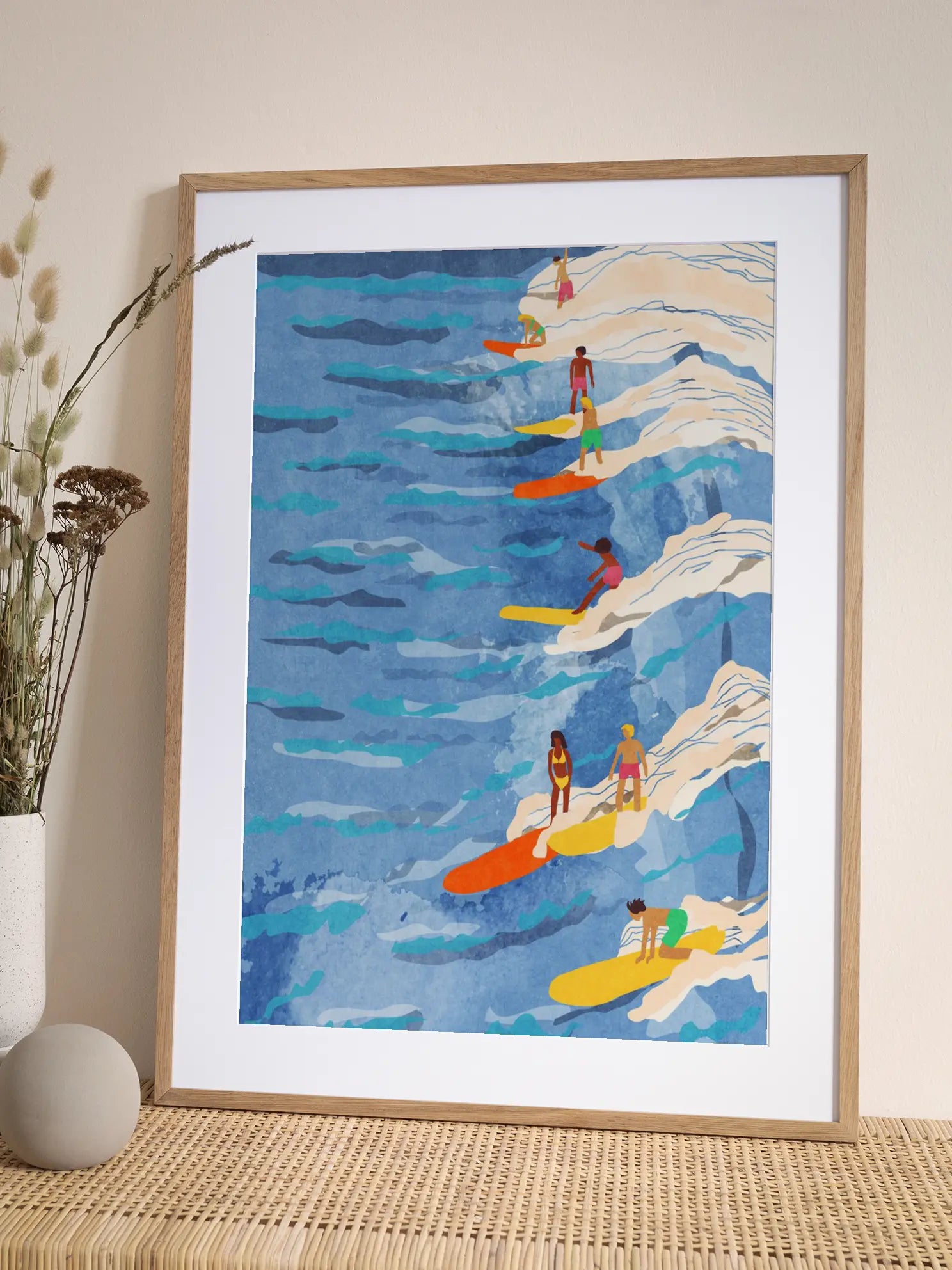 Surfers Minimalist Poster