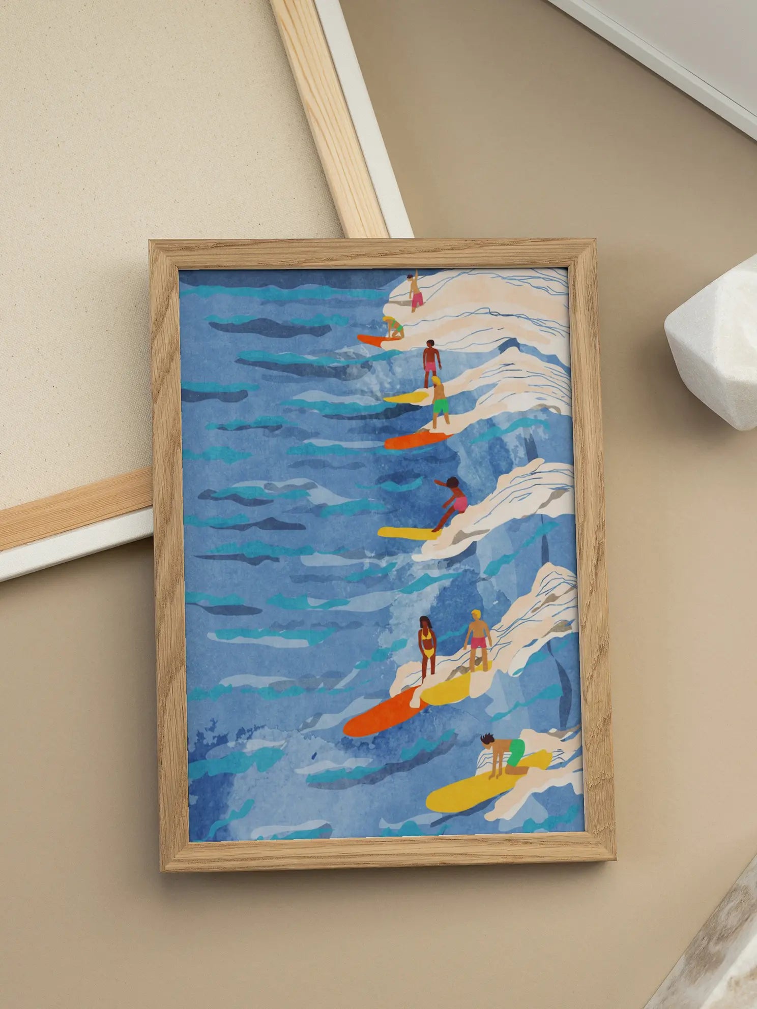 Surfers Minimalist Poster