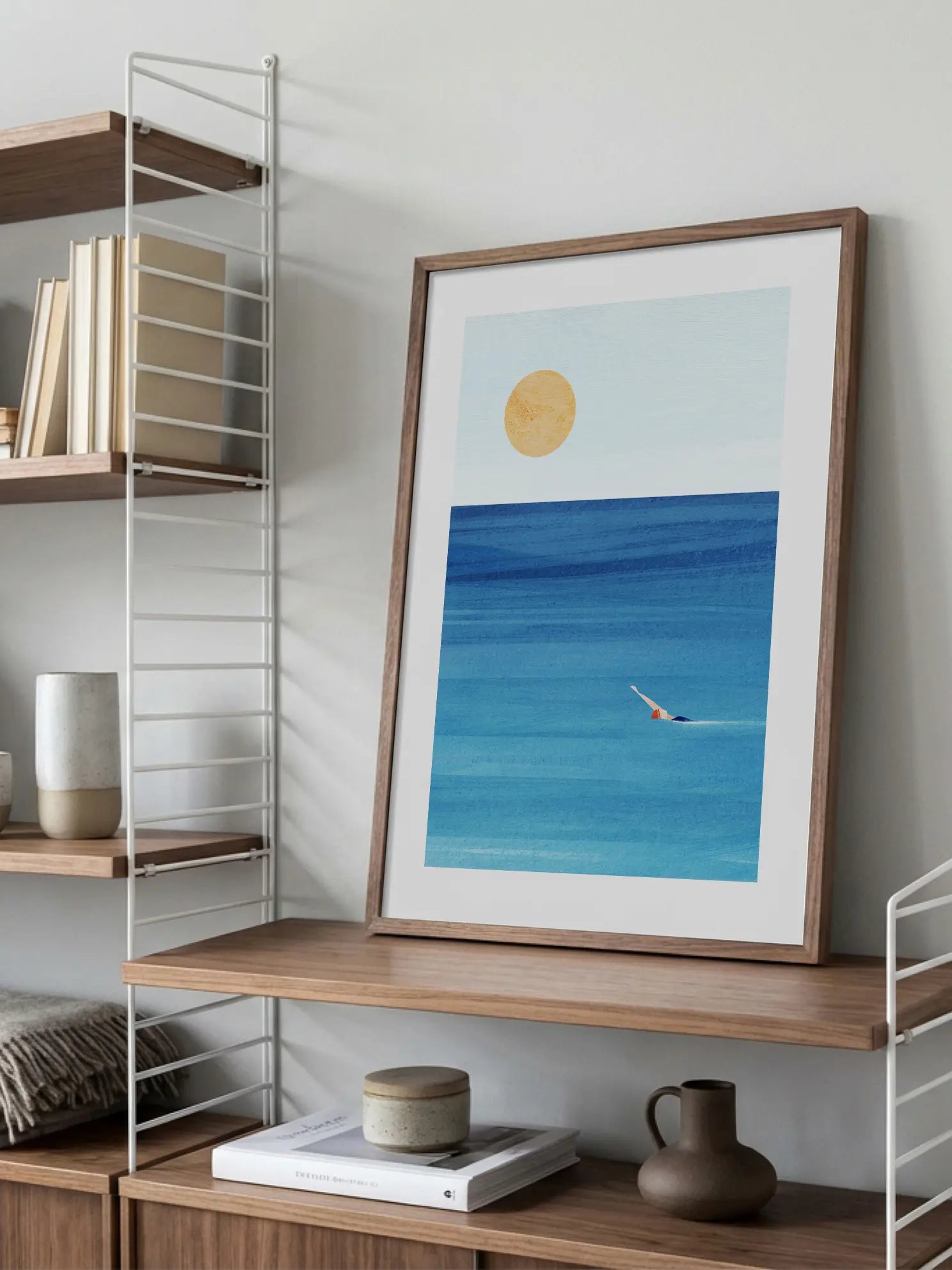 Swimming in the Ocean Poster