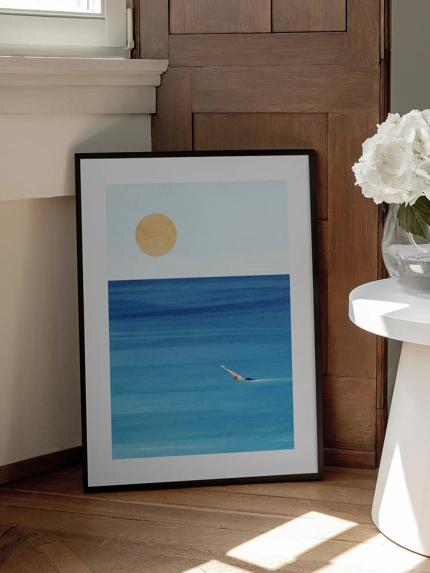 Swimming in the Ocean Poster