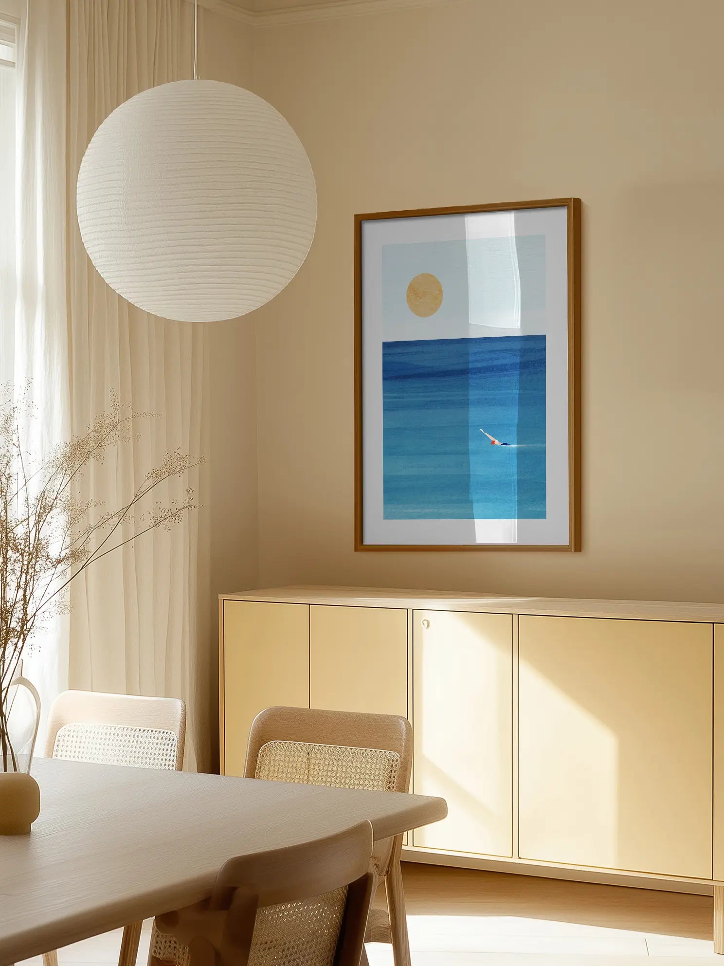 Swimming in the Ocean Poster