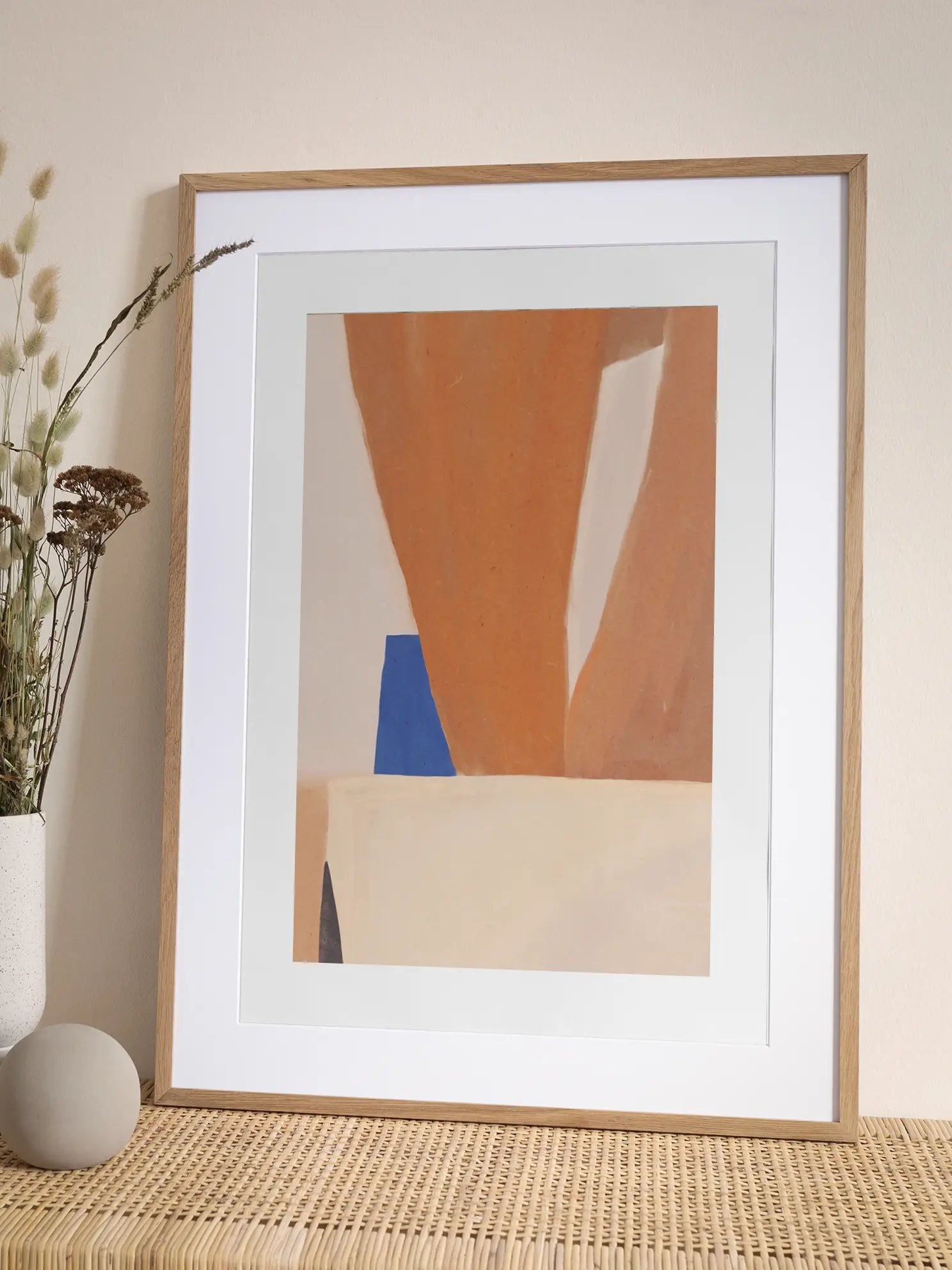 Tan and White Poster