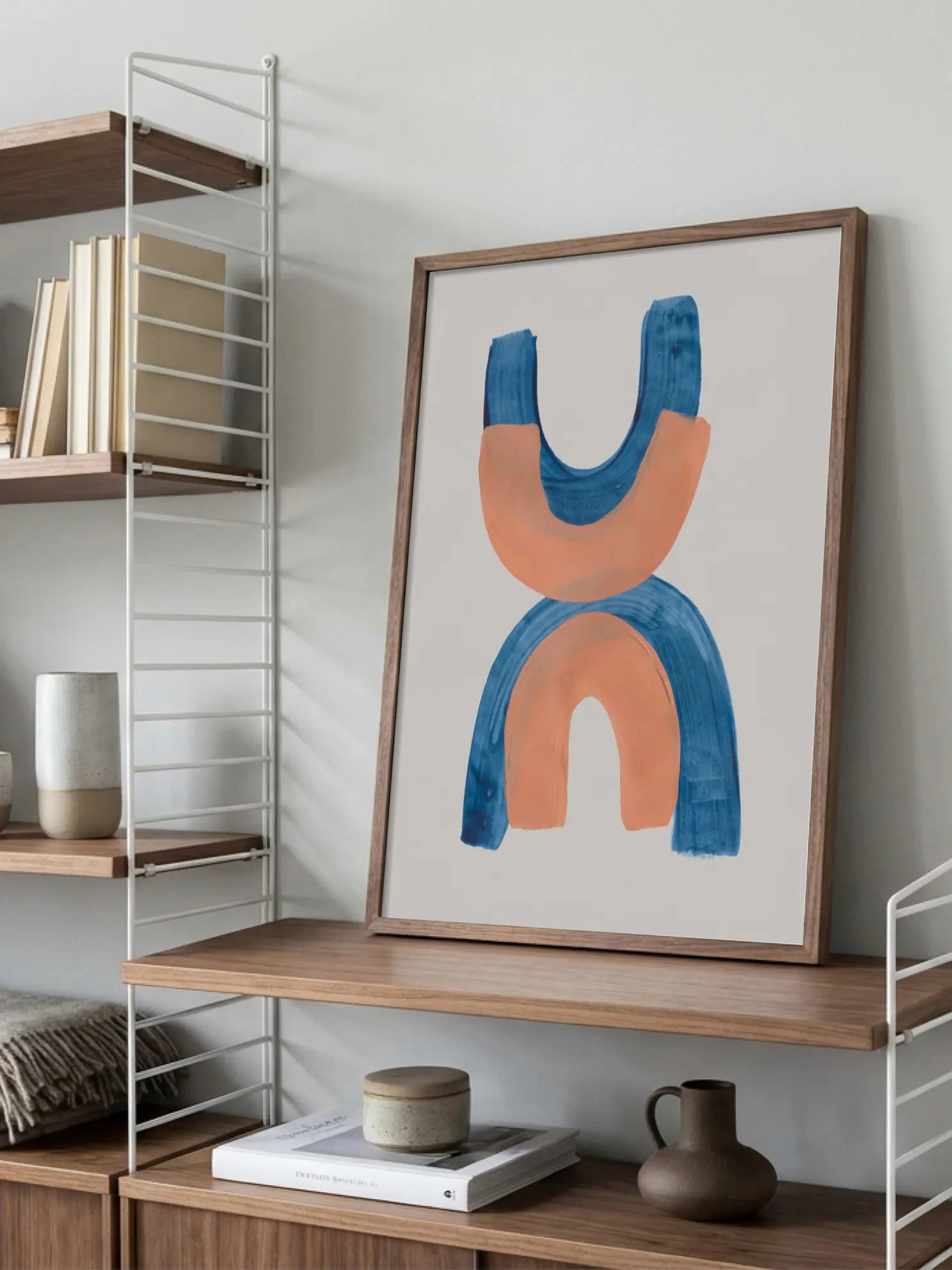 Tan Teal Helix Poster