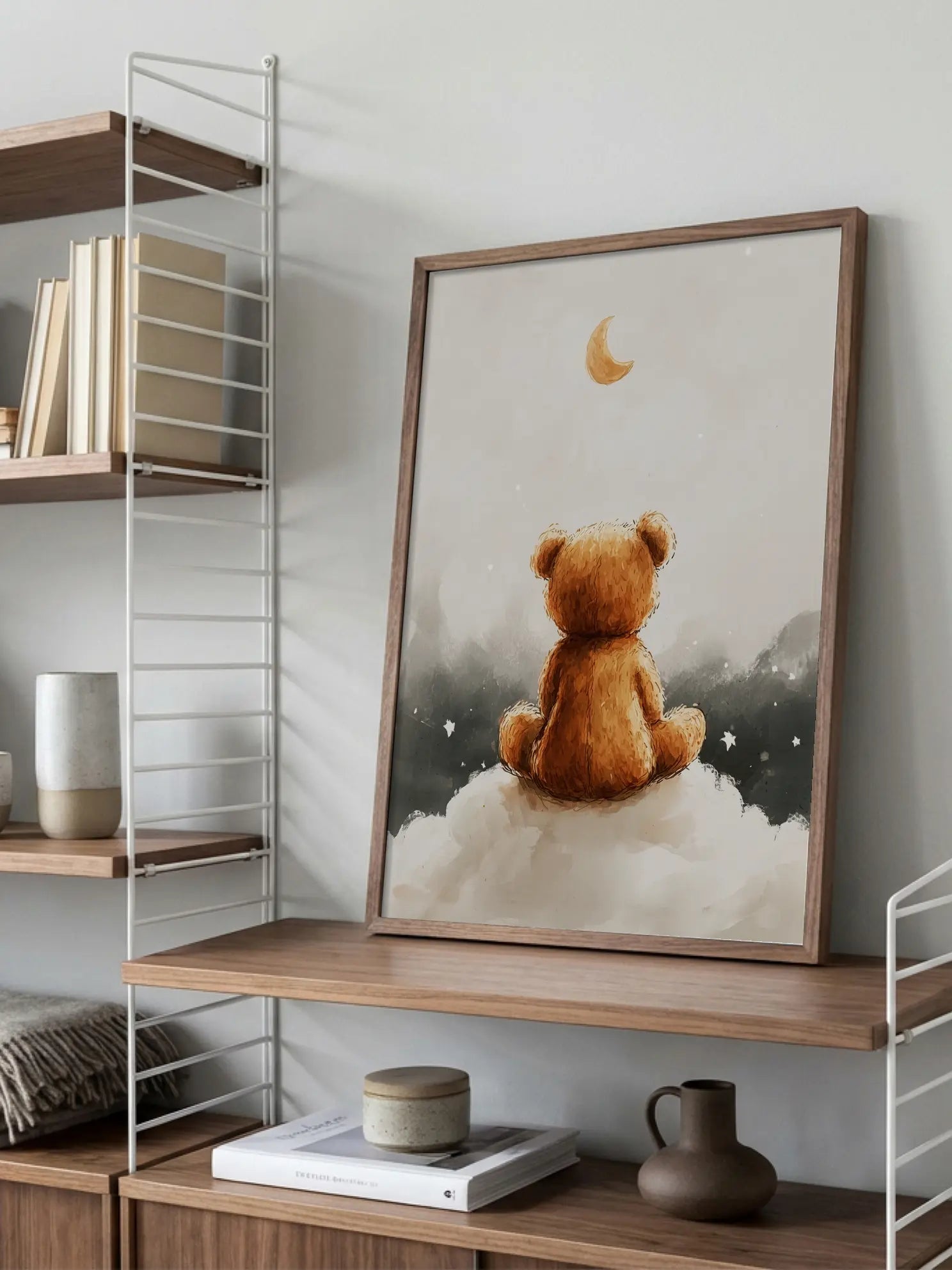 Teddy And Moon Poster