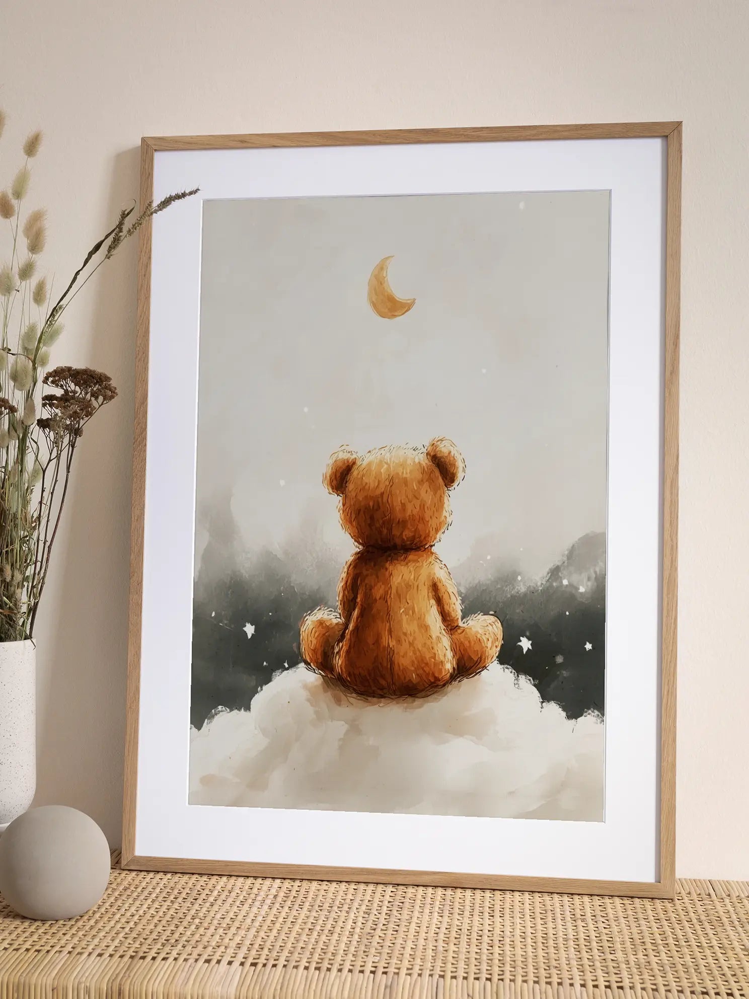 Teddy And Moon Poster