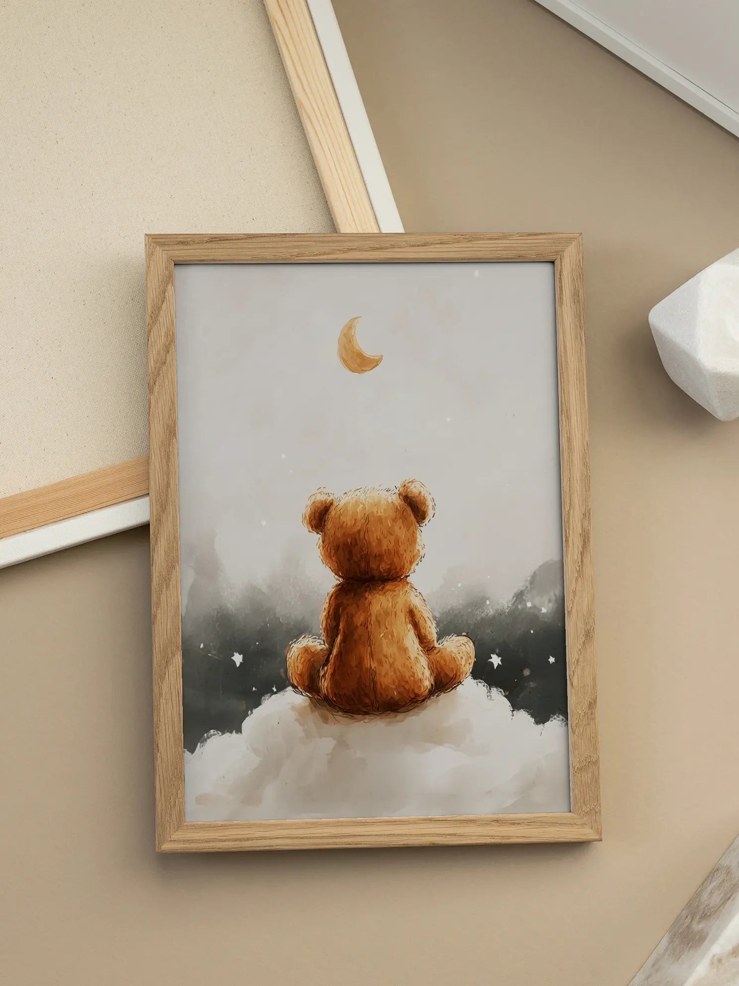 Teddy And Moon Poster