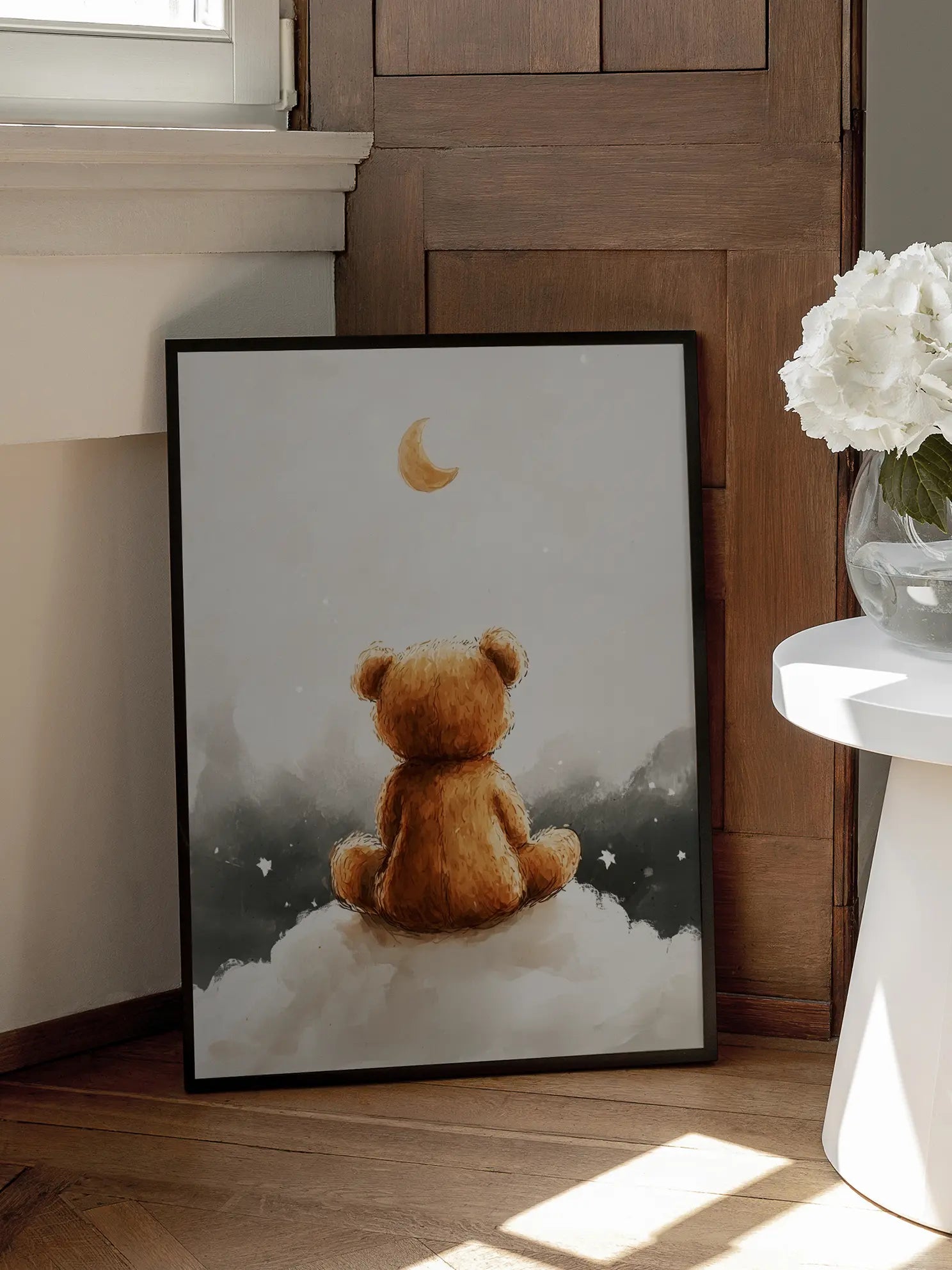 Teddy And Moon Poster