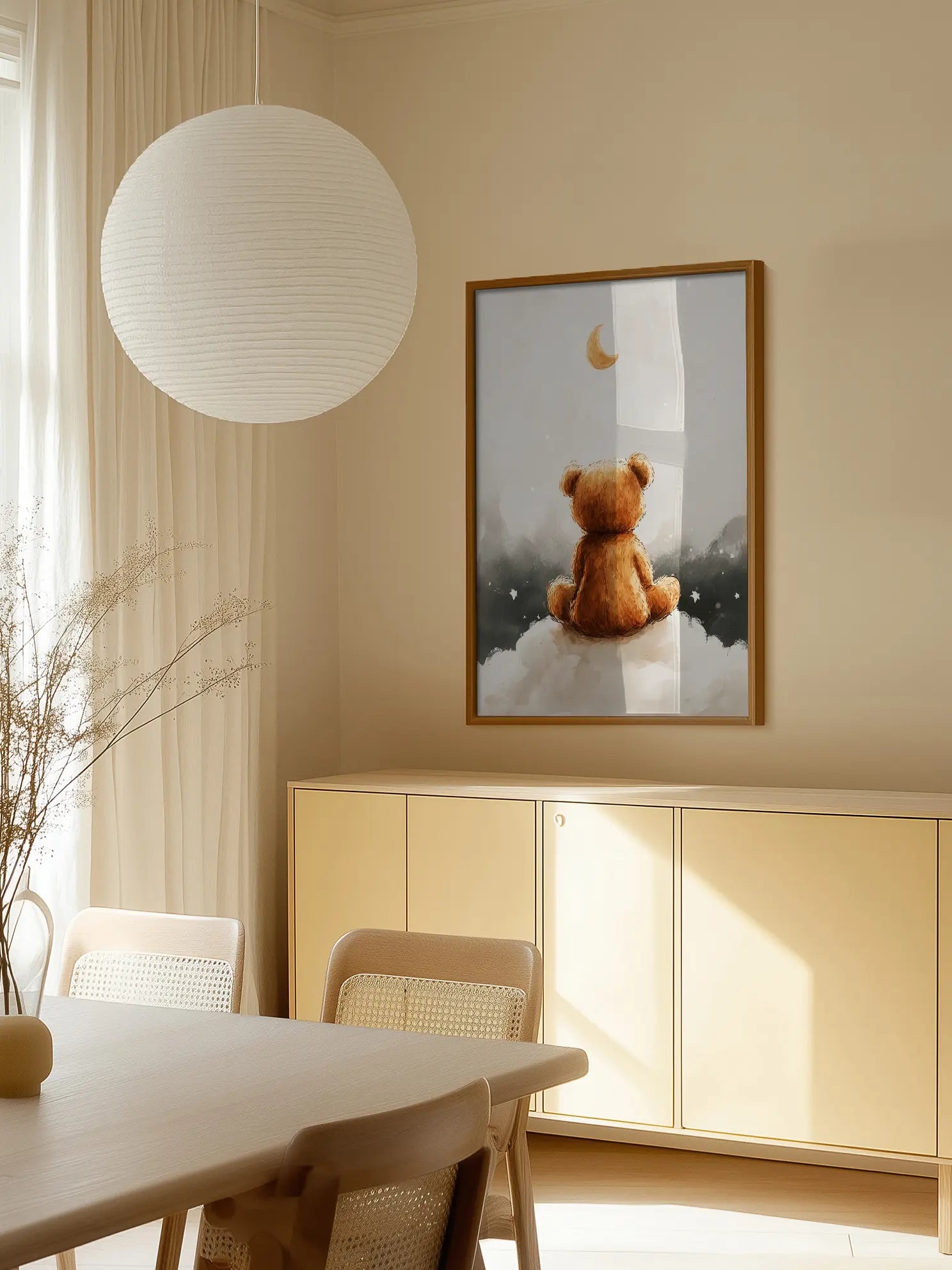 Teddy And Moon Poster