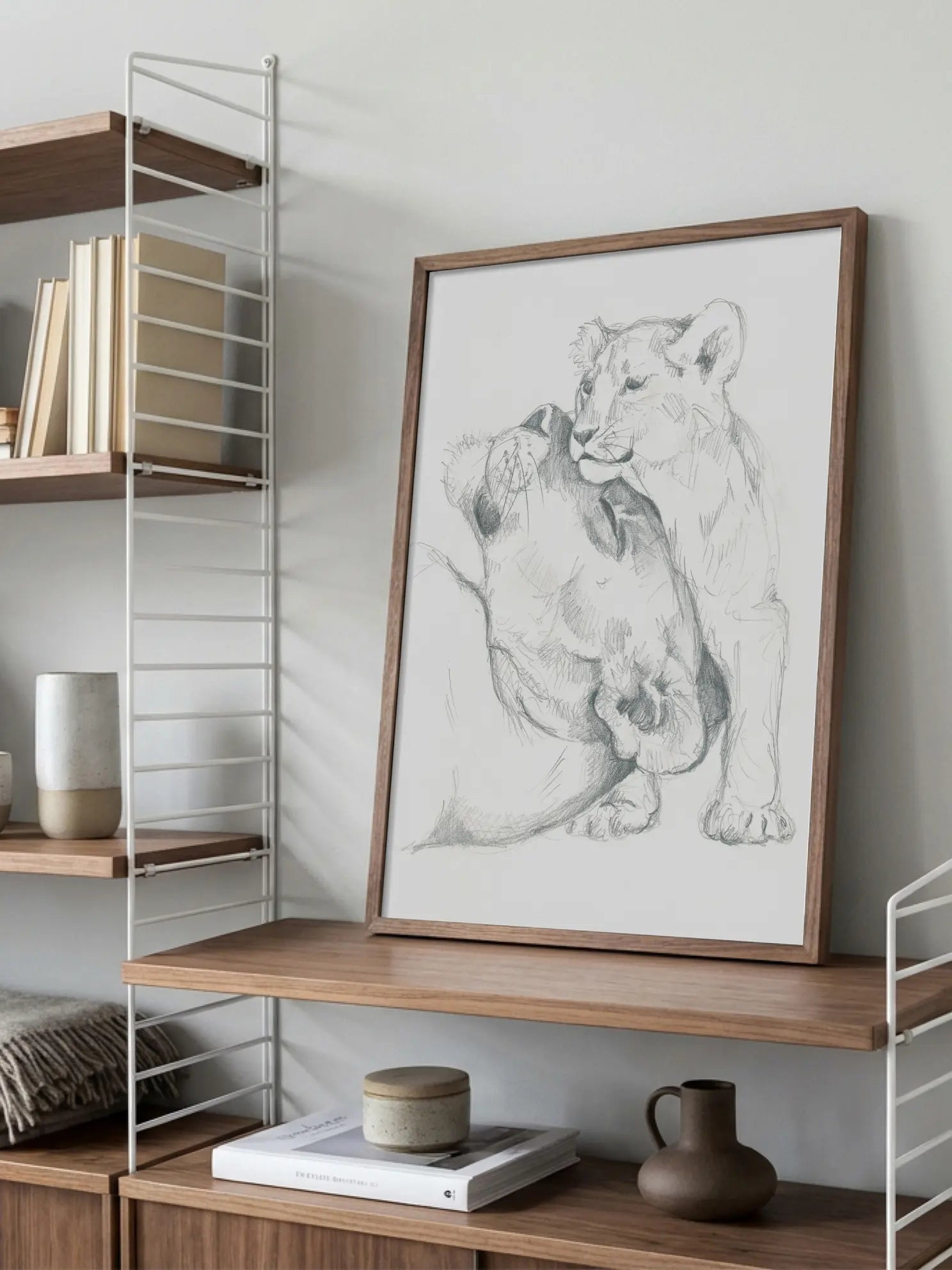 Tender Lion Sketch Poster