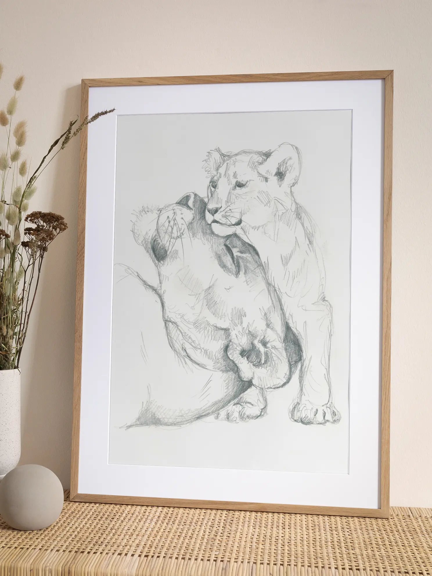 Tender Lion Sketch Poster
