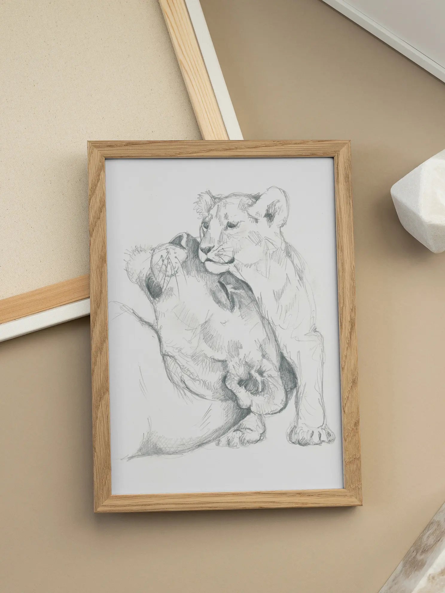 Tender Lion Sketch Poster