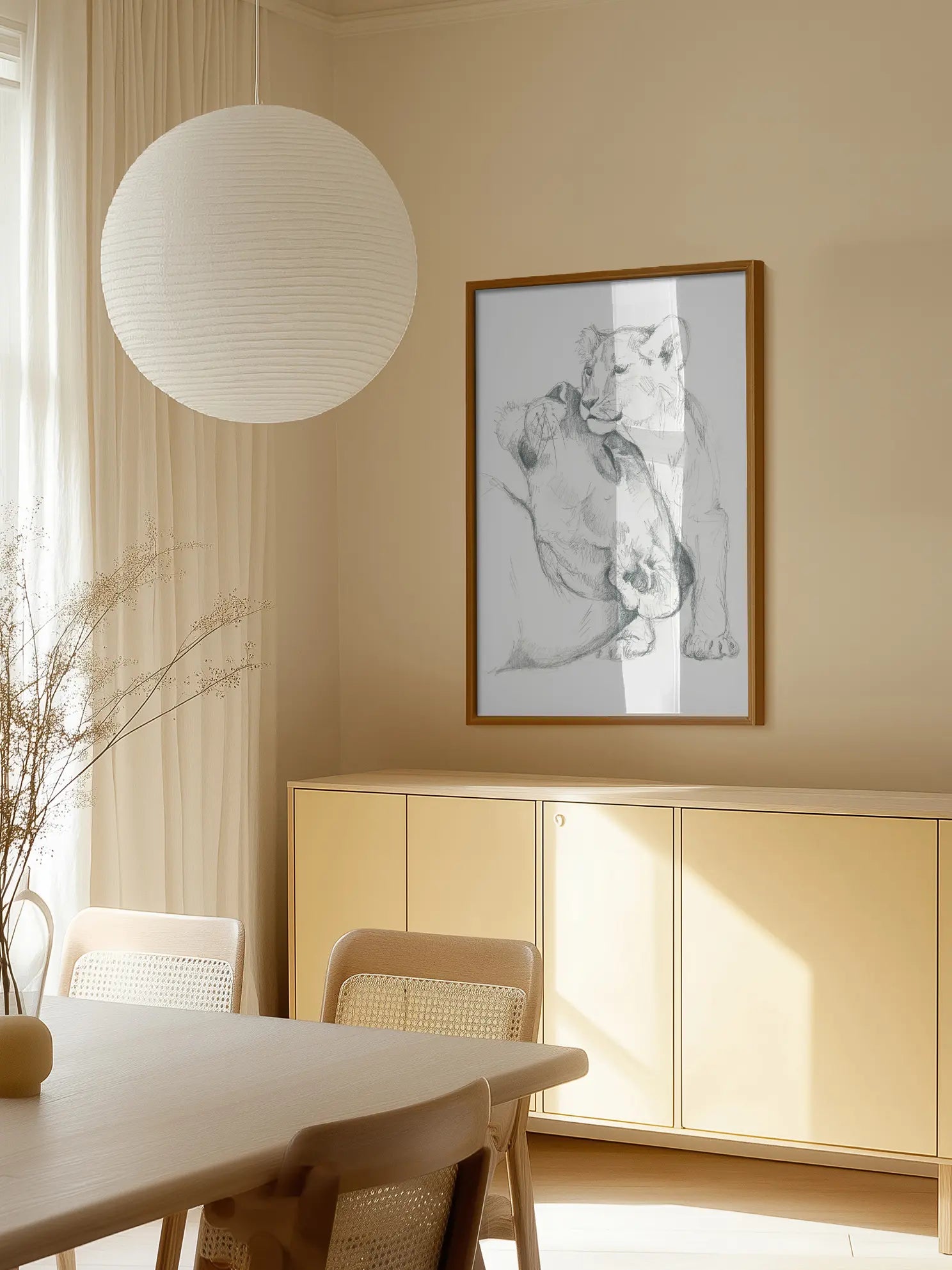 Tender Lion Sketch Poster
