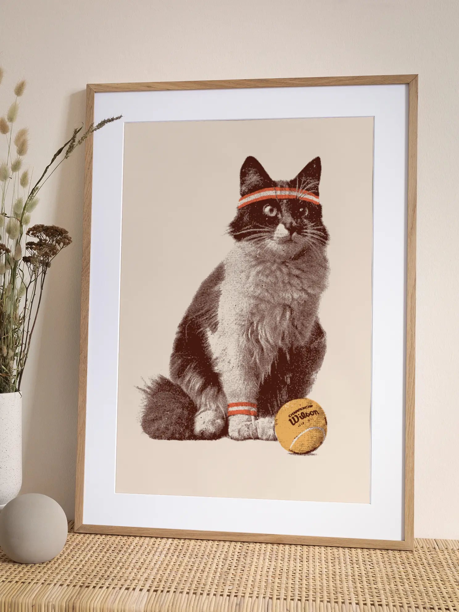 Tennis Cat Poster