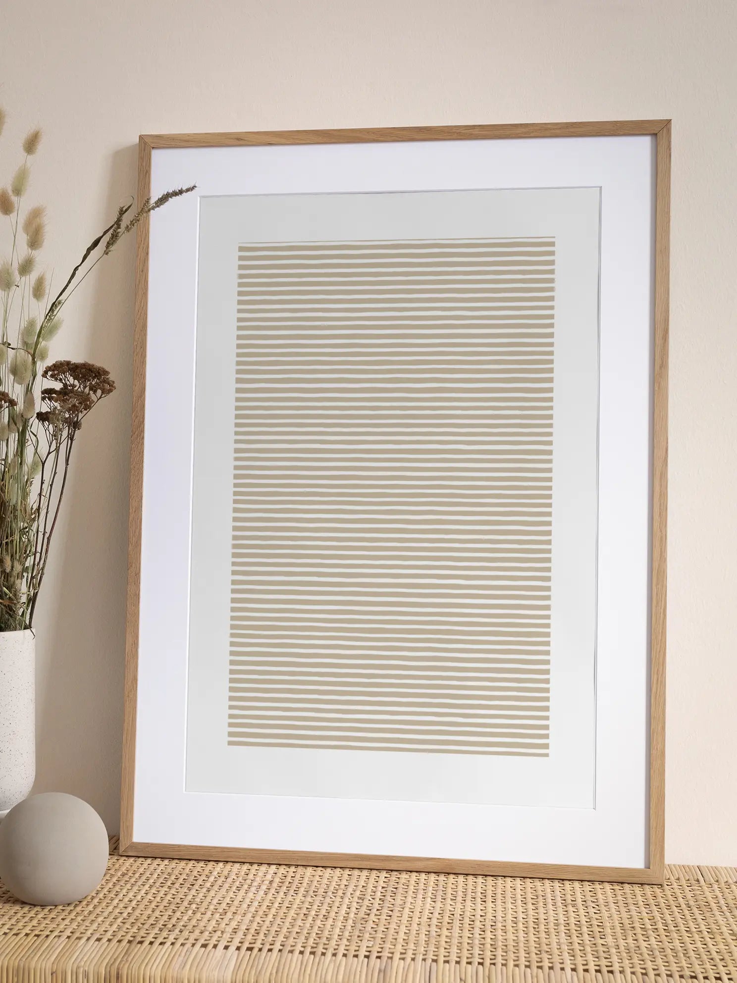 The Beige Stripes Poster