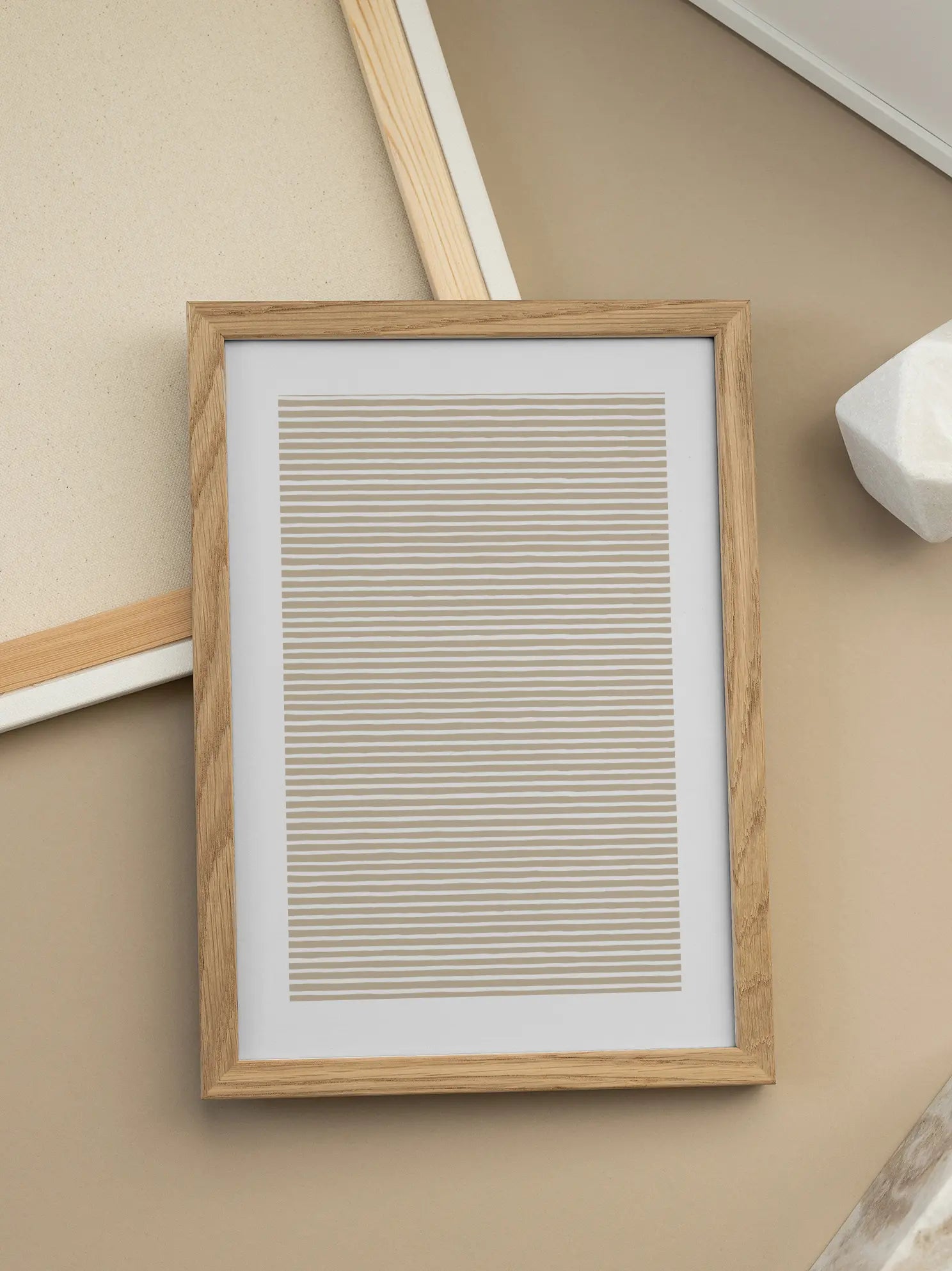 The Beige Stripes Poster