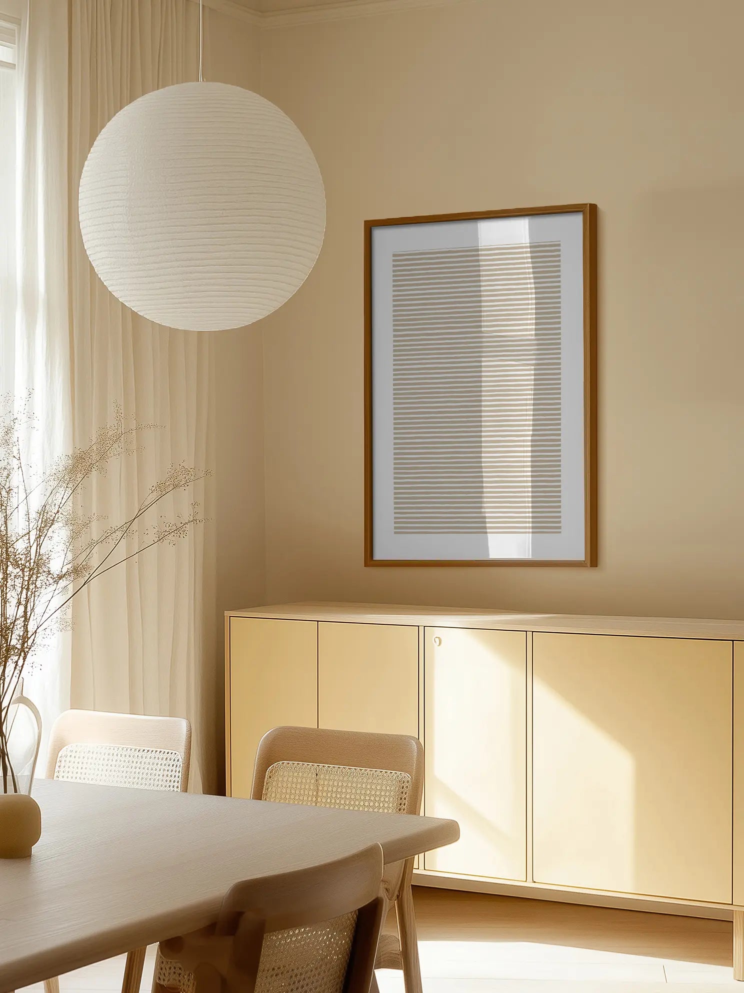 The Beige Stripes Poster