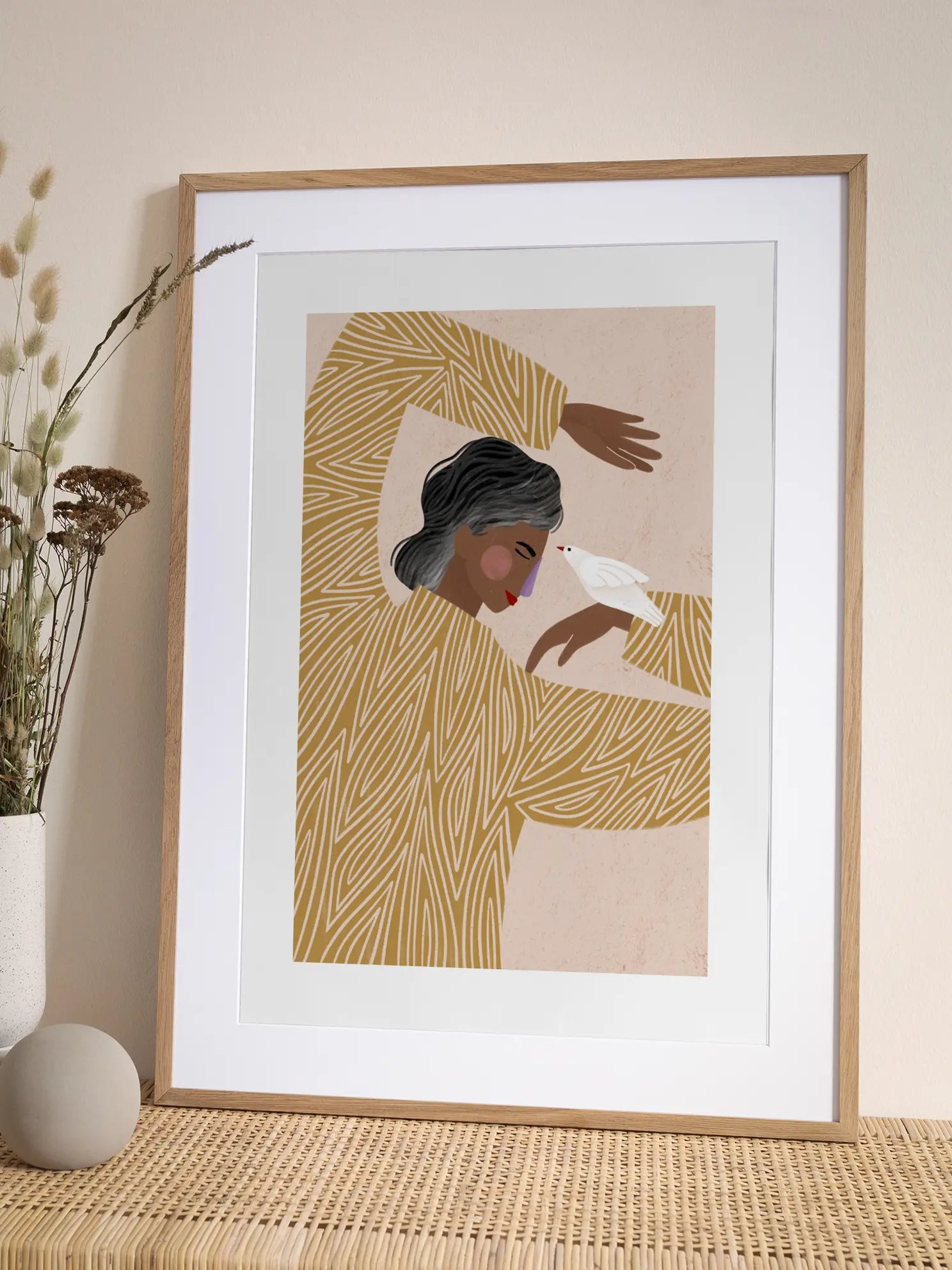 The Woman With a Bird Poster