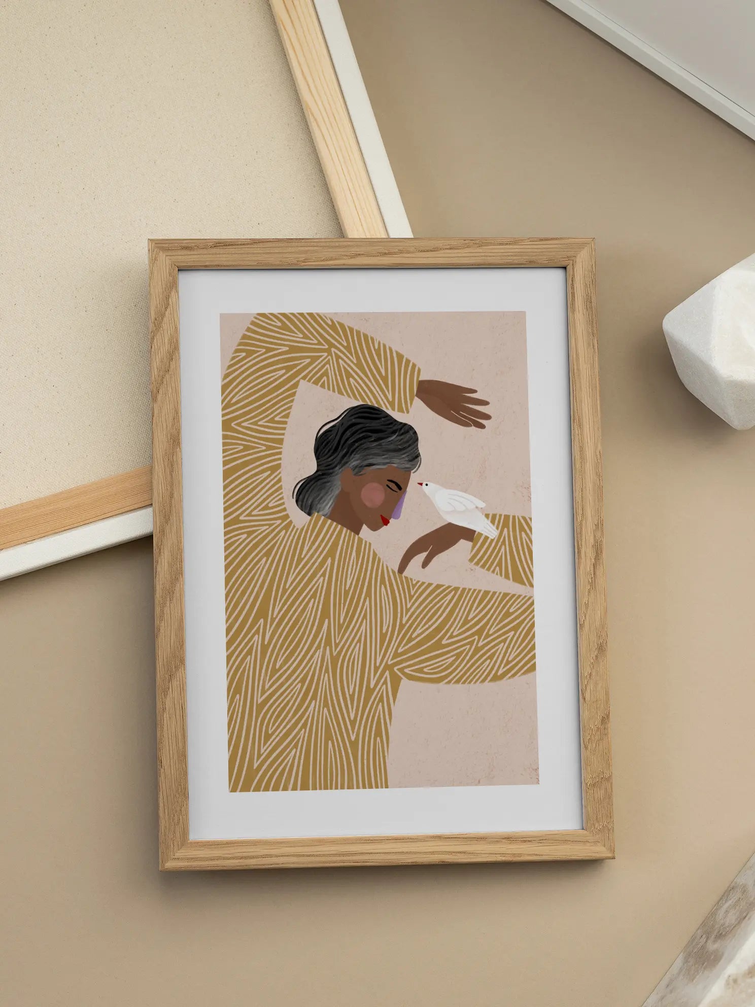 The Woman With a Bird Poster