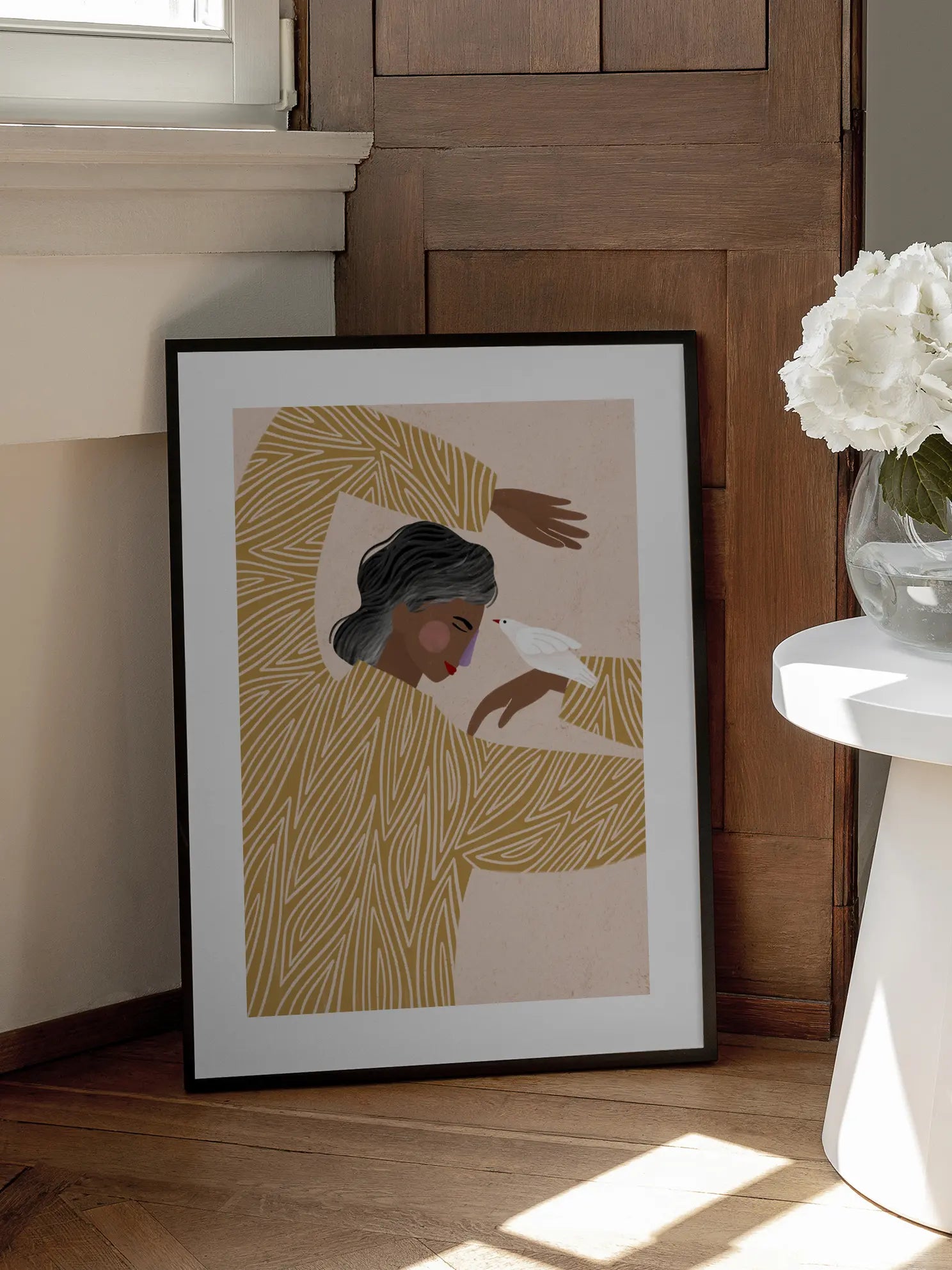 The Woman With a Bird Poster