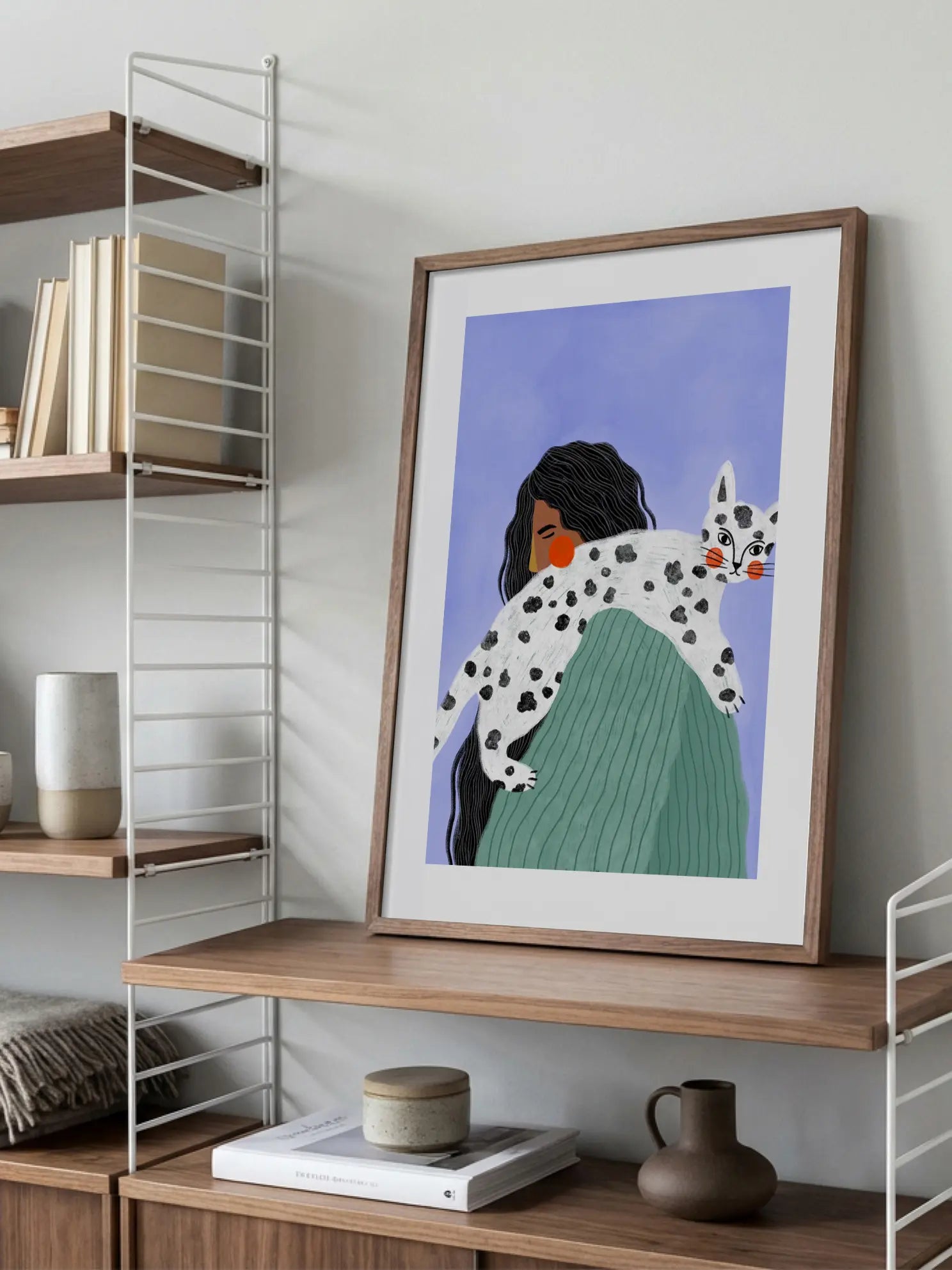 The Woman With The Cat Poster