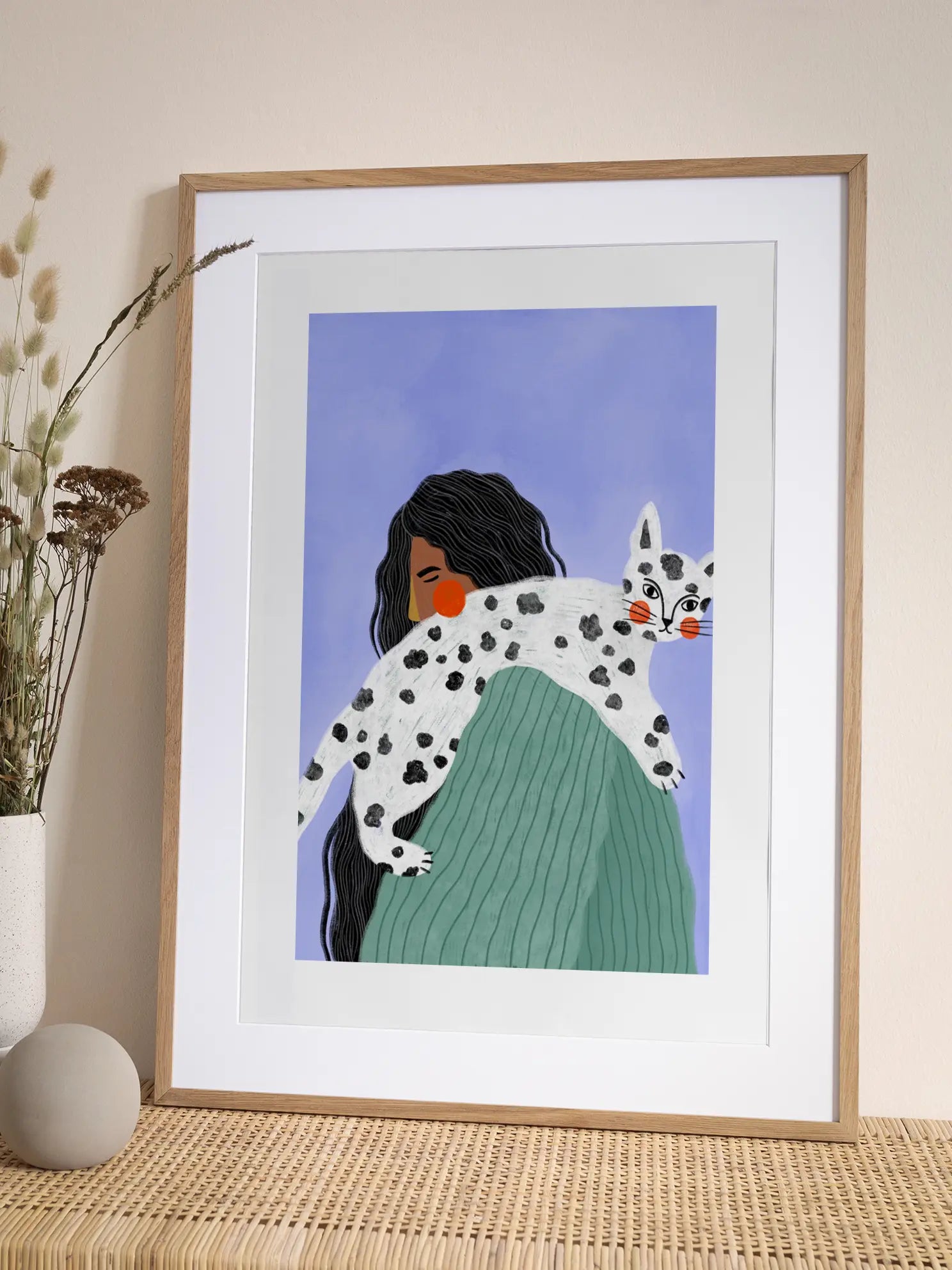 The Woman With The Cat Poster