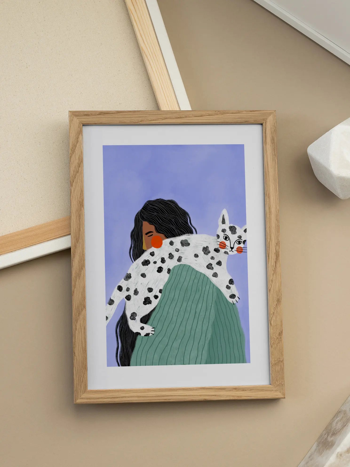 The Woman With The Cat Poster