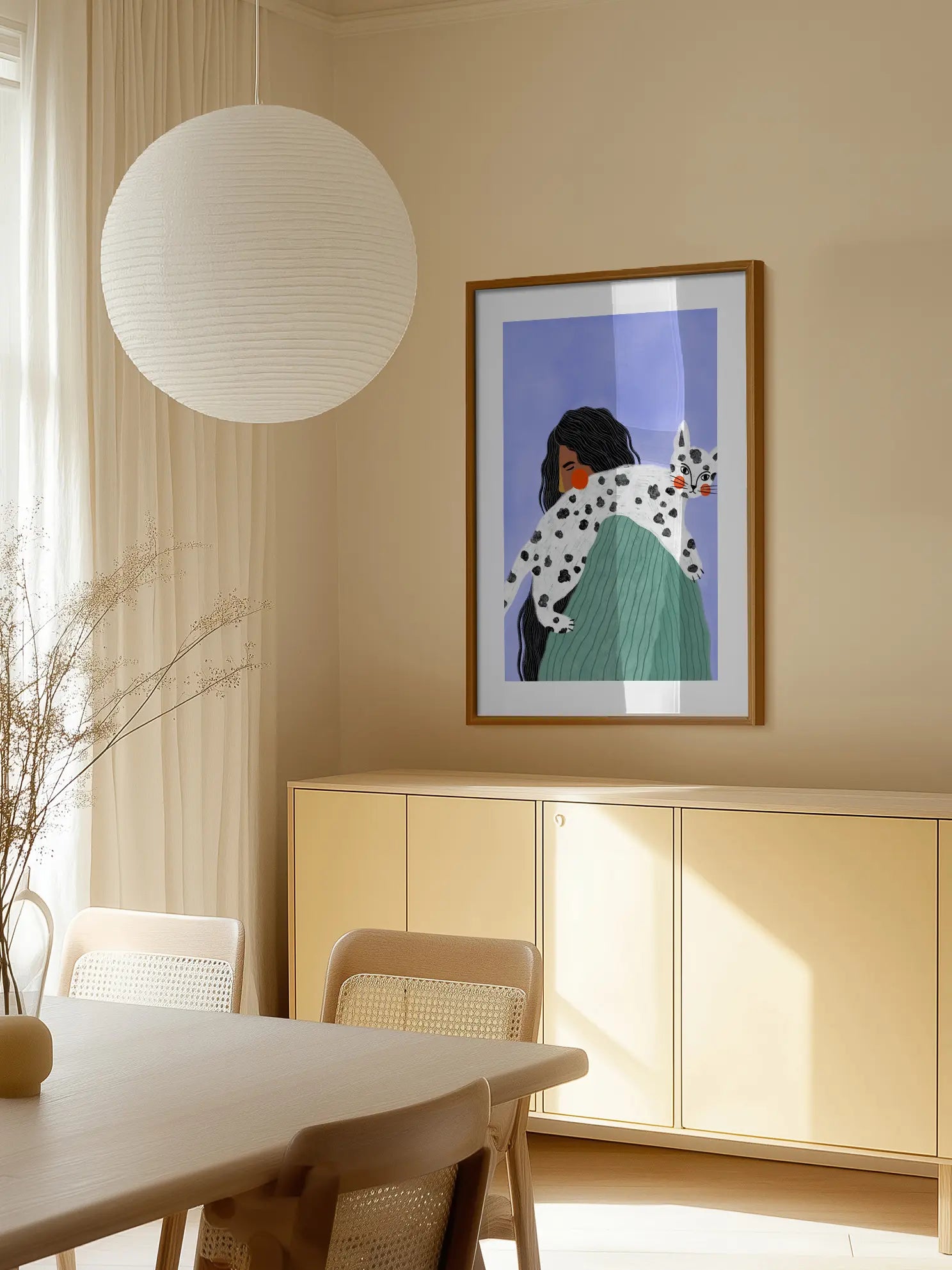 The Woman With The Cat Poster