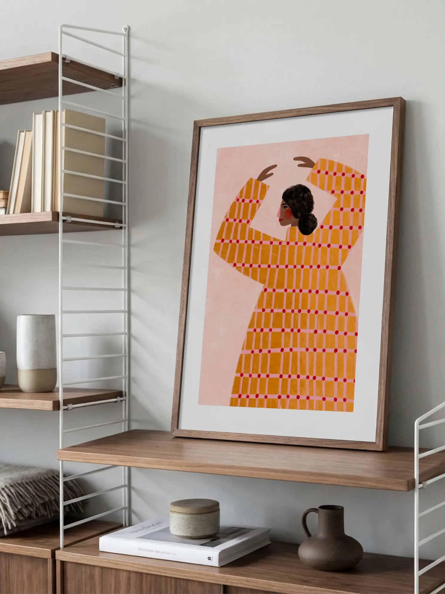 The Woman With the Checked Dress Poster