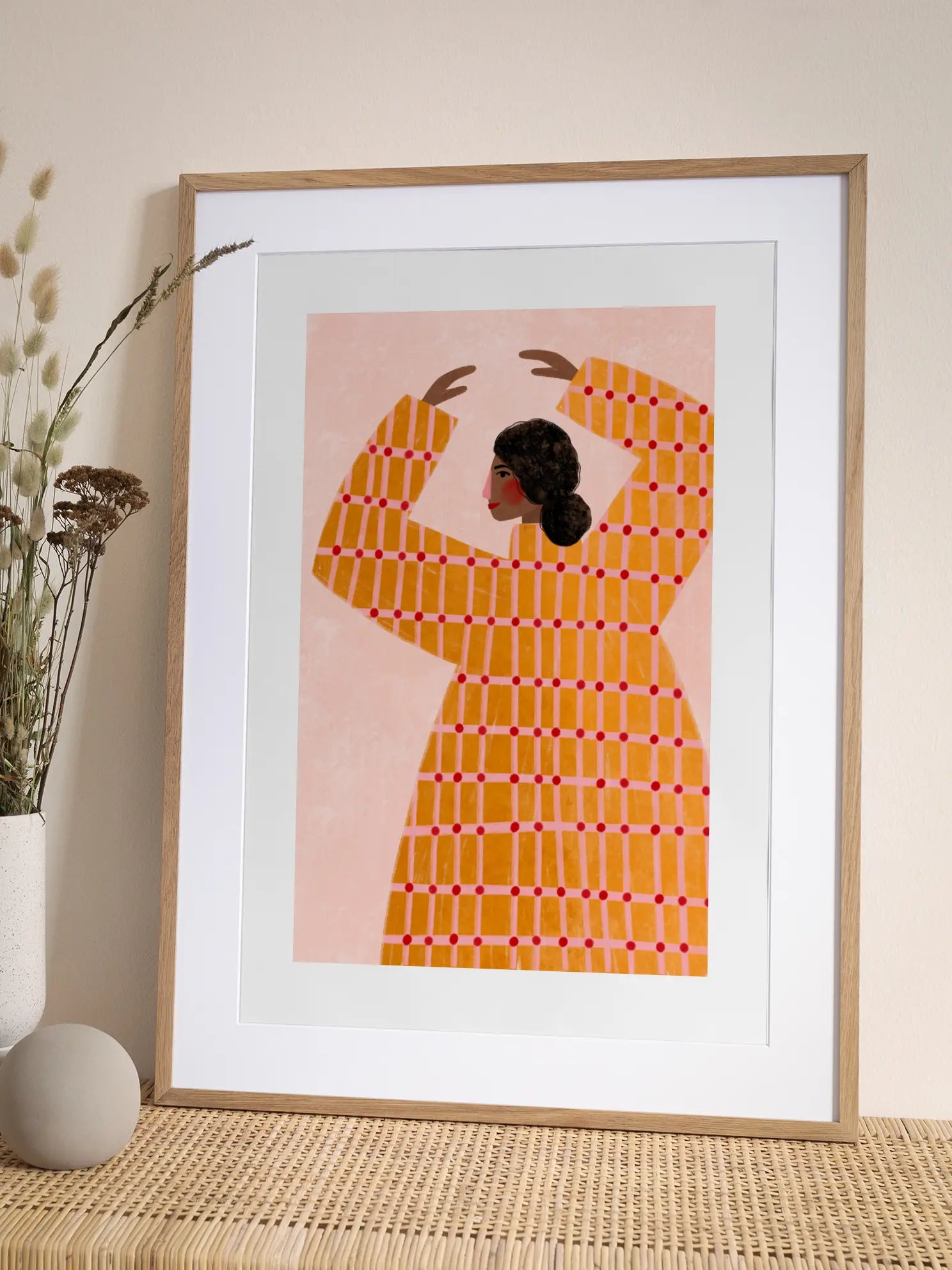 The Woman With the Checked Dress Poster