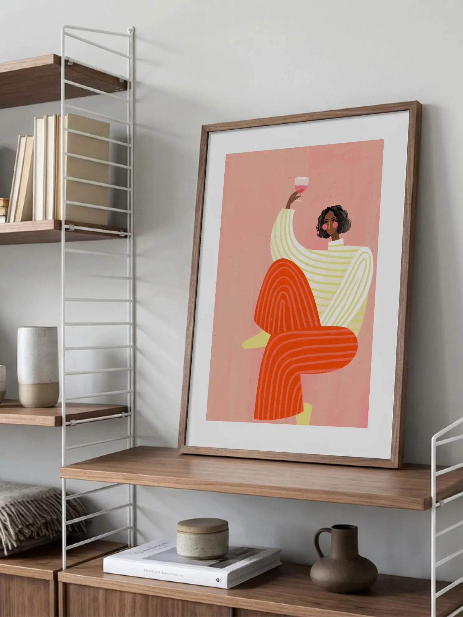 The Woman With The Glass of Wine Poster