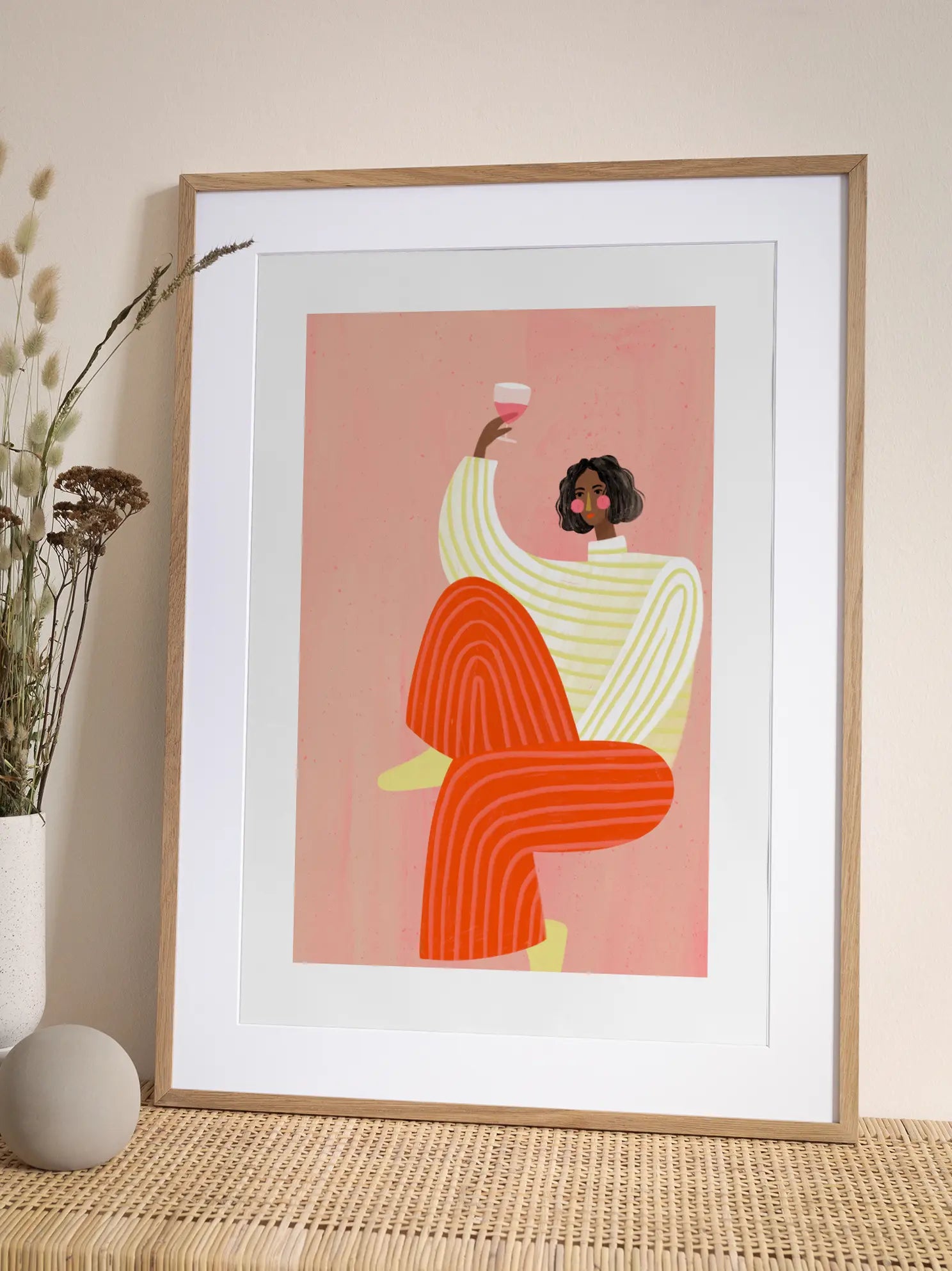 The Woman With The Glass of Wine Poster