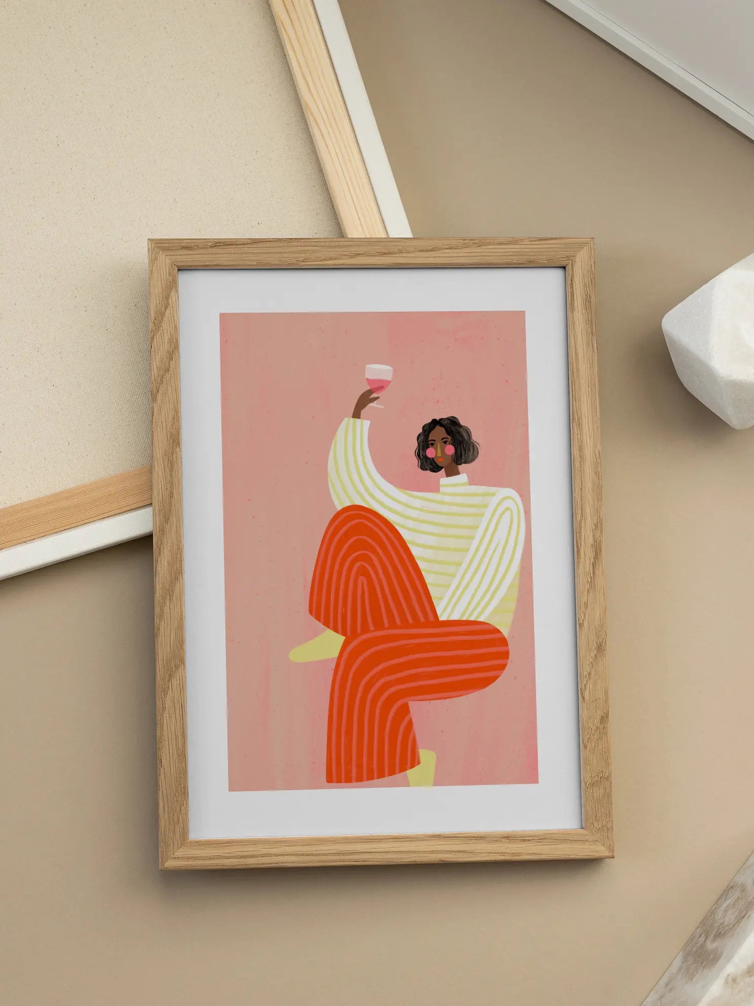 The Woman With The Glass of Wine Poster