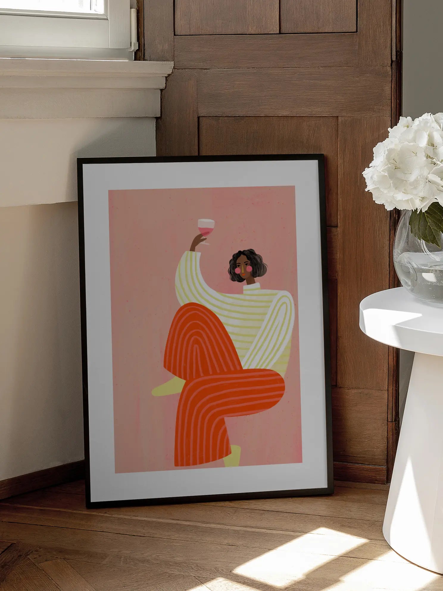 The Woman With The Glass of Wine Poster