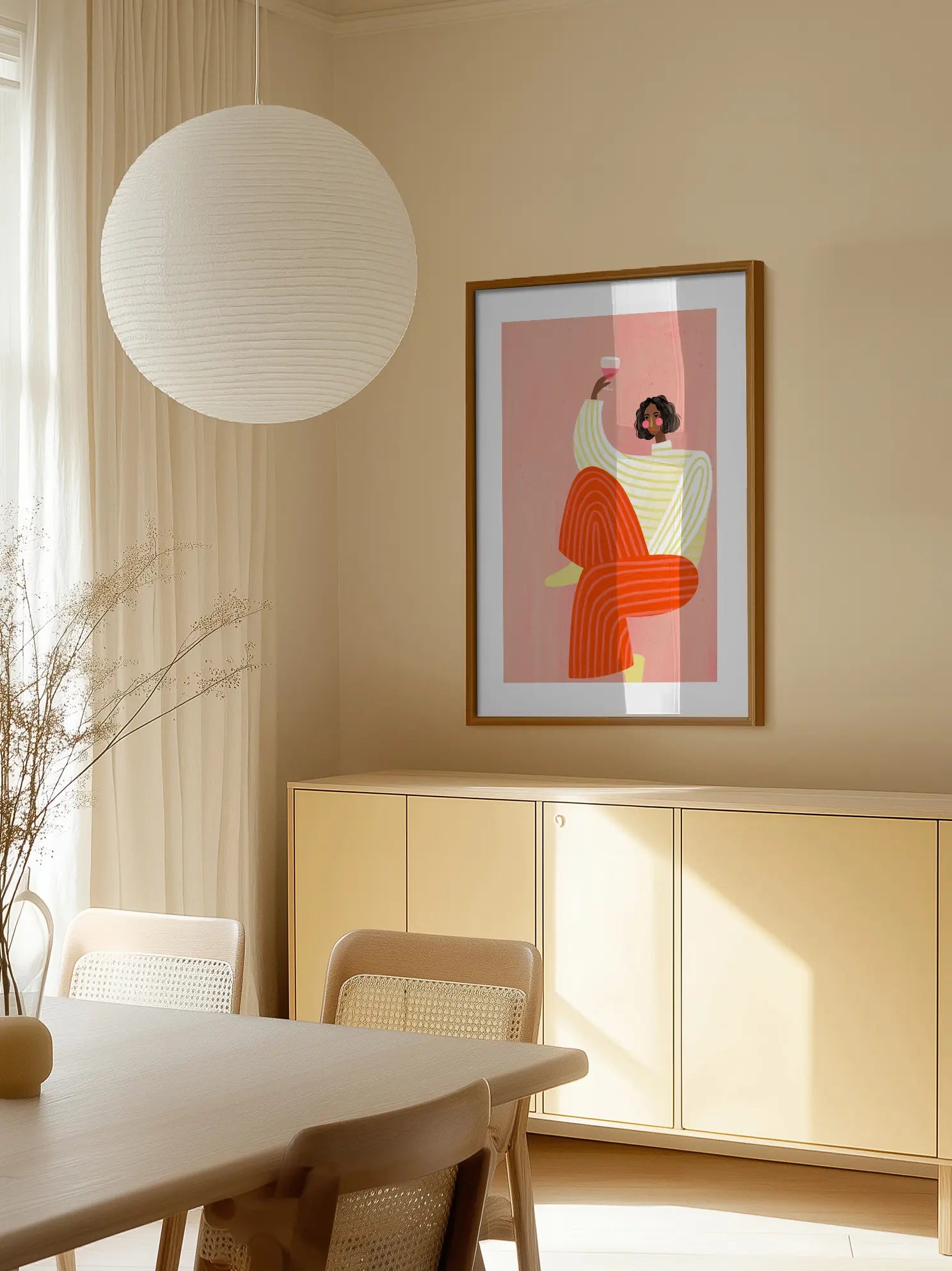 The Woman With The Glass of Wine Poster