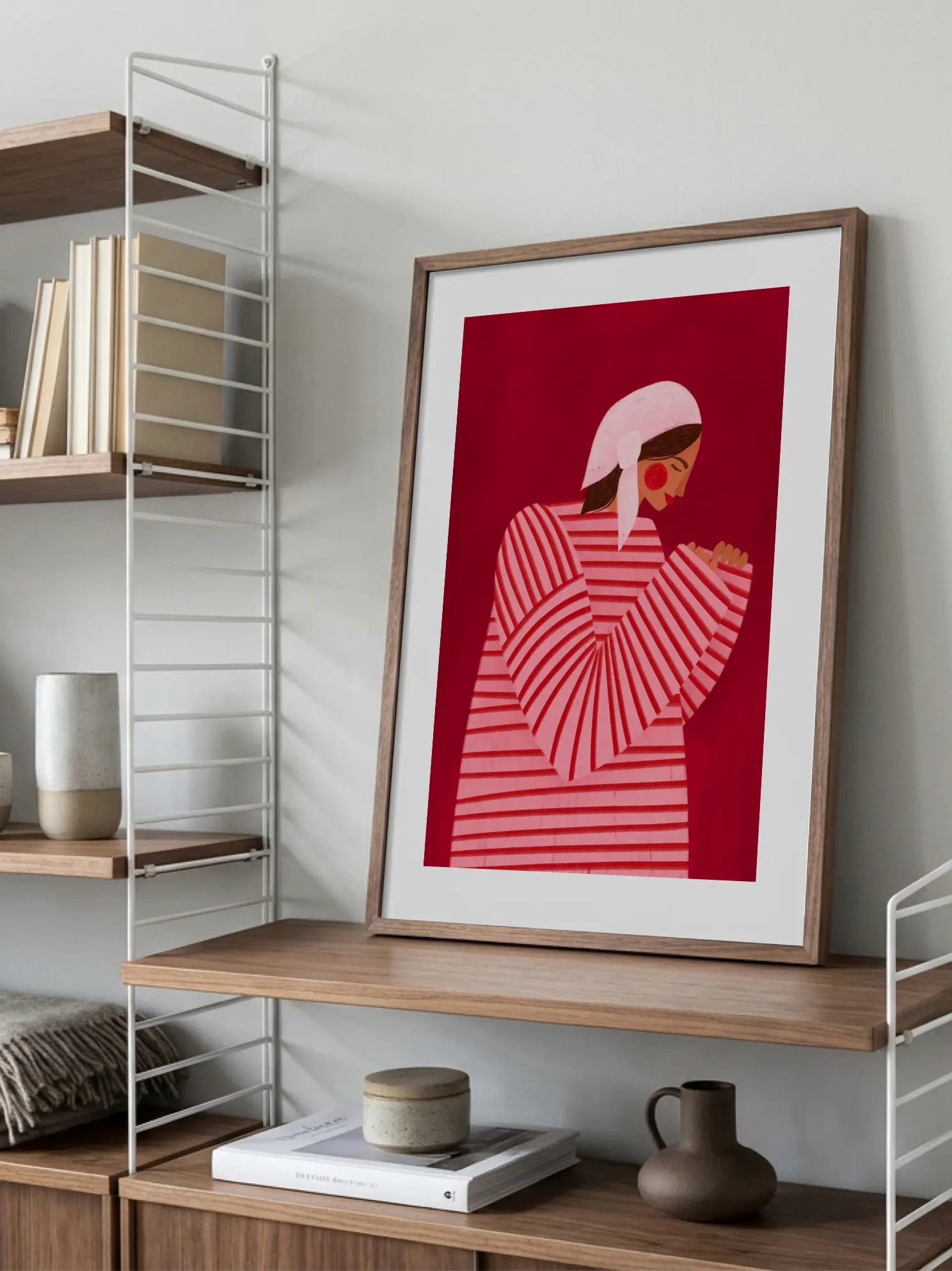 The Woman With the Red Stripes Poster