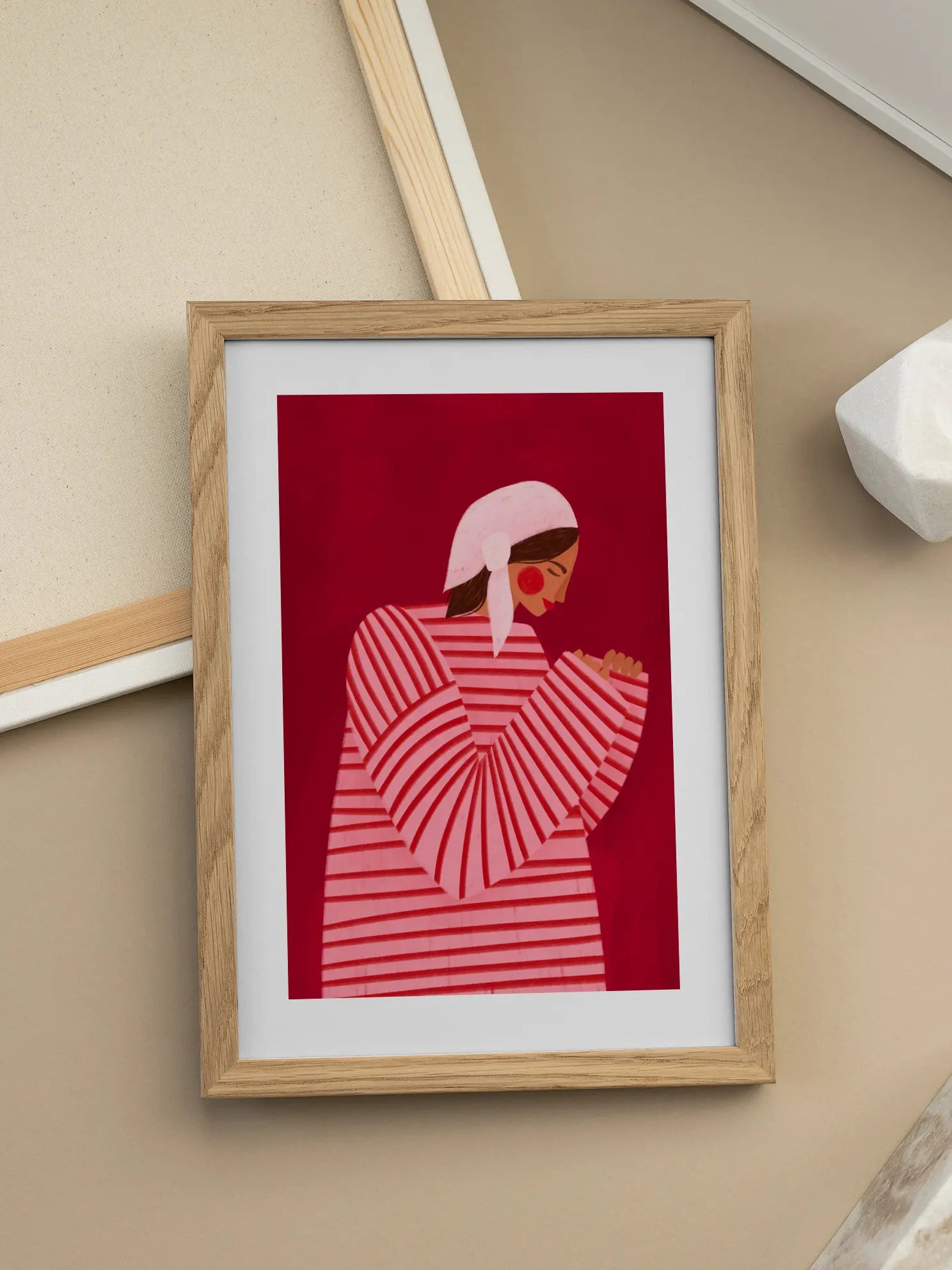 The Woman With the Red Stripes Poster