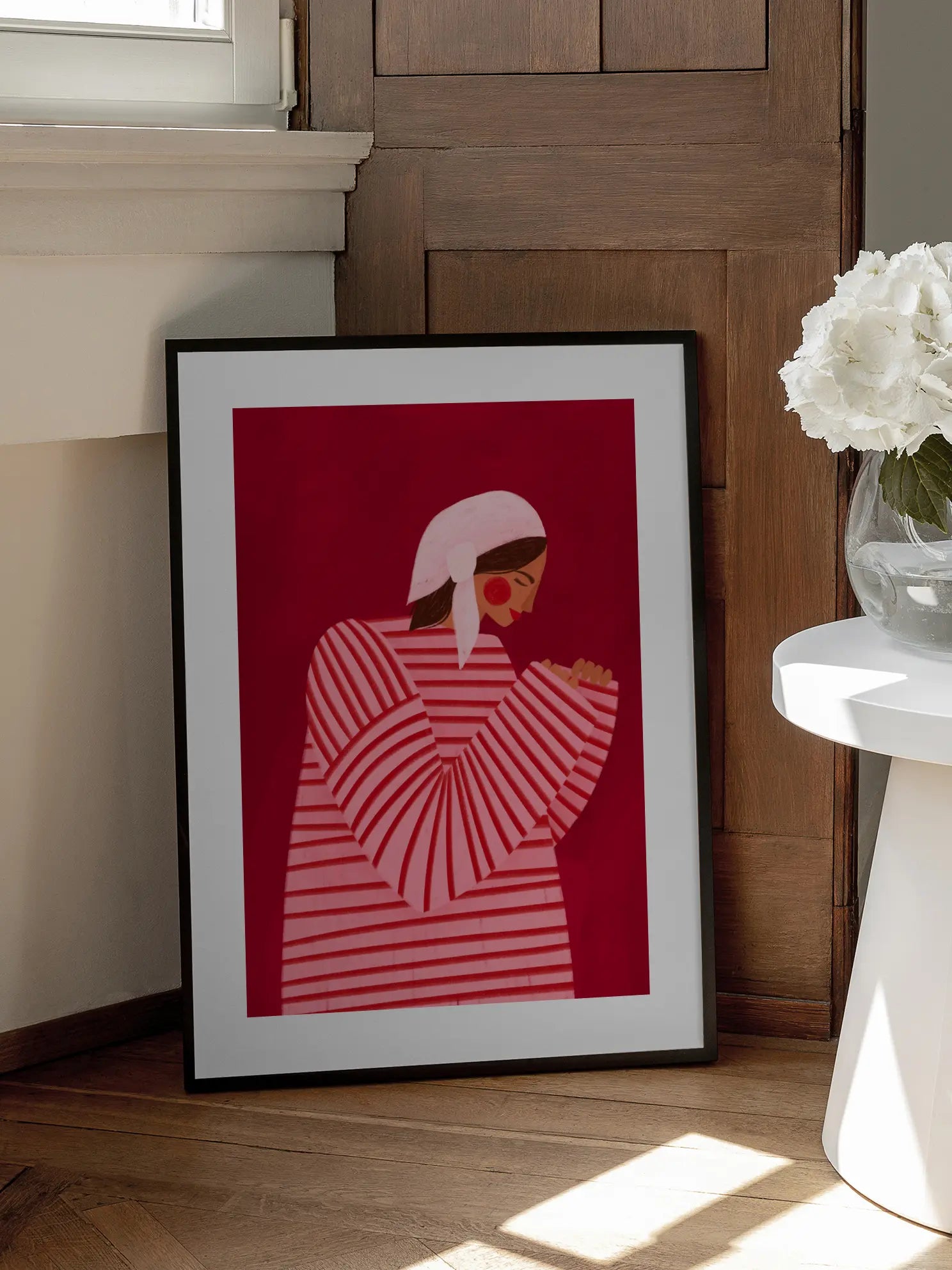 The Woman With the Red Stripes Poster