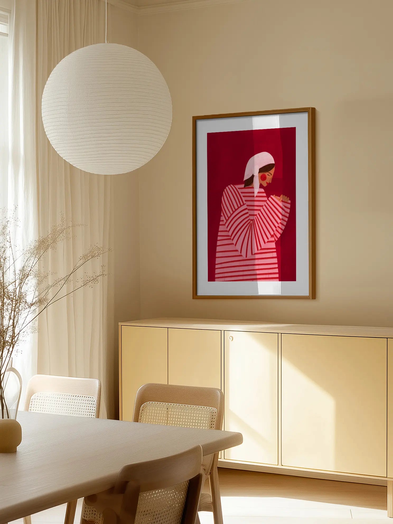 The Woman With the Red Stripes Poster