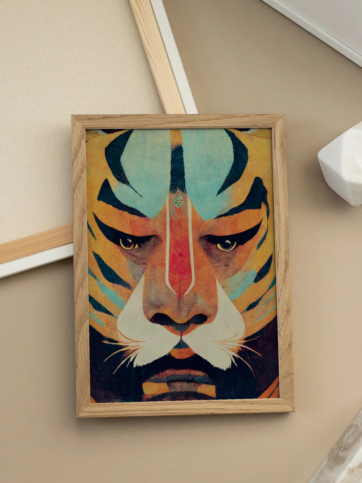 Tiger Face Paint Poster