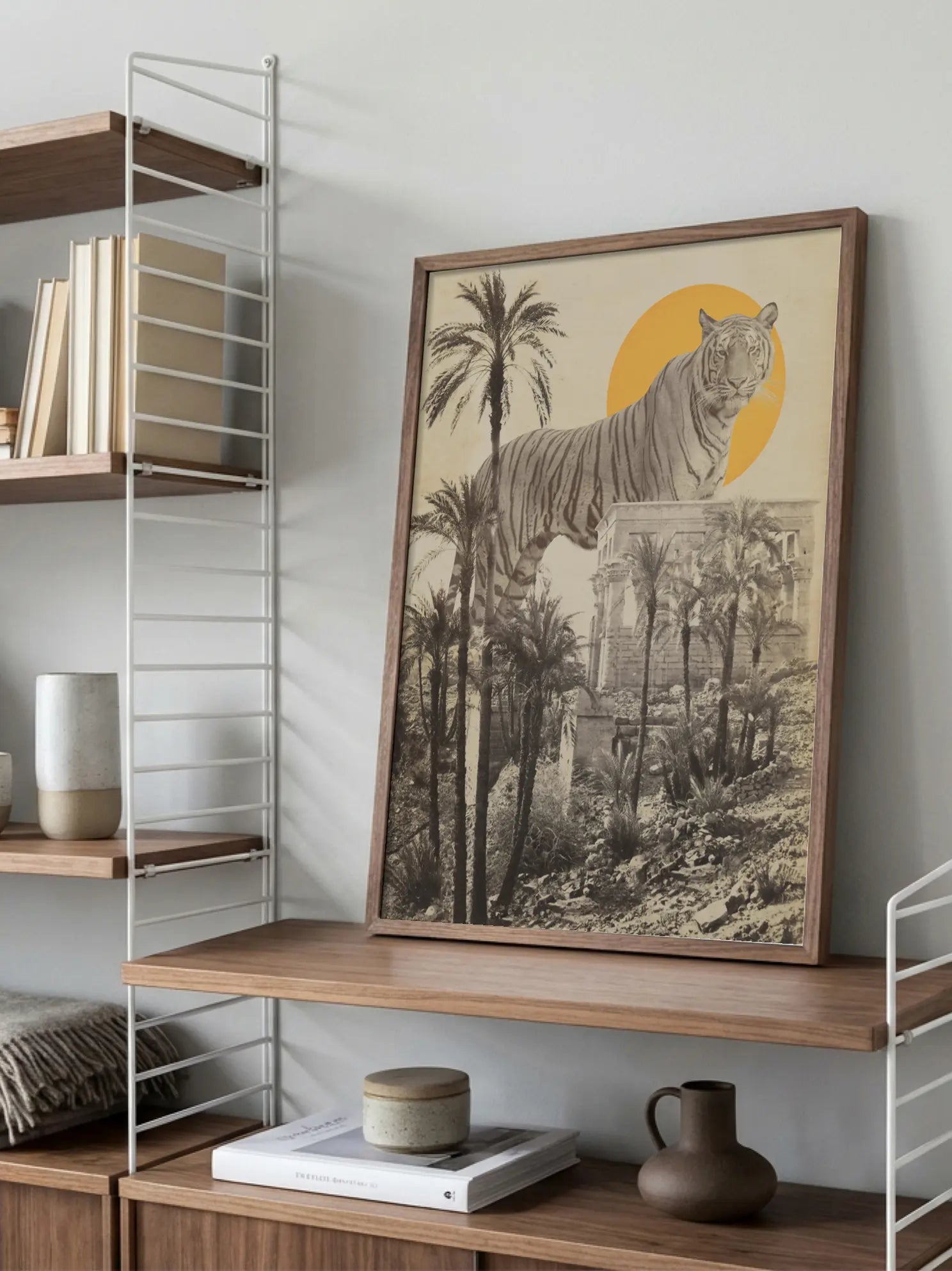 Tiger in the Desert Poster