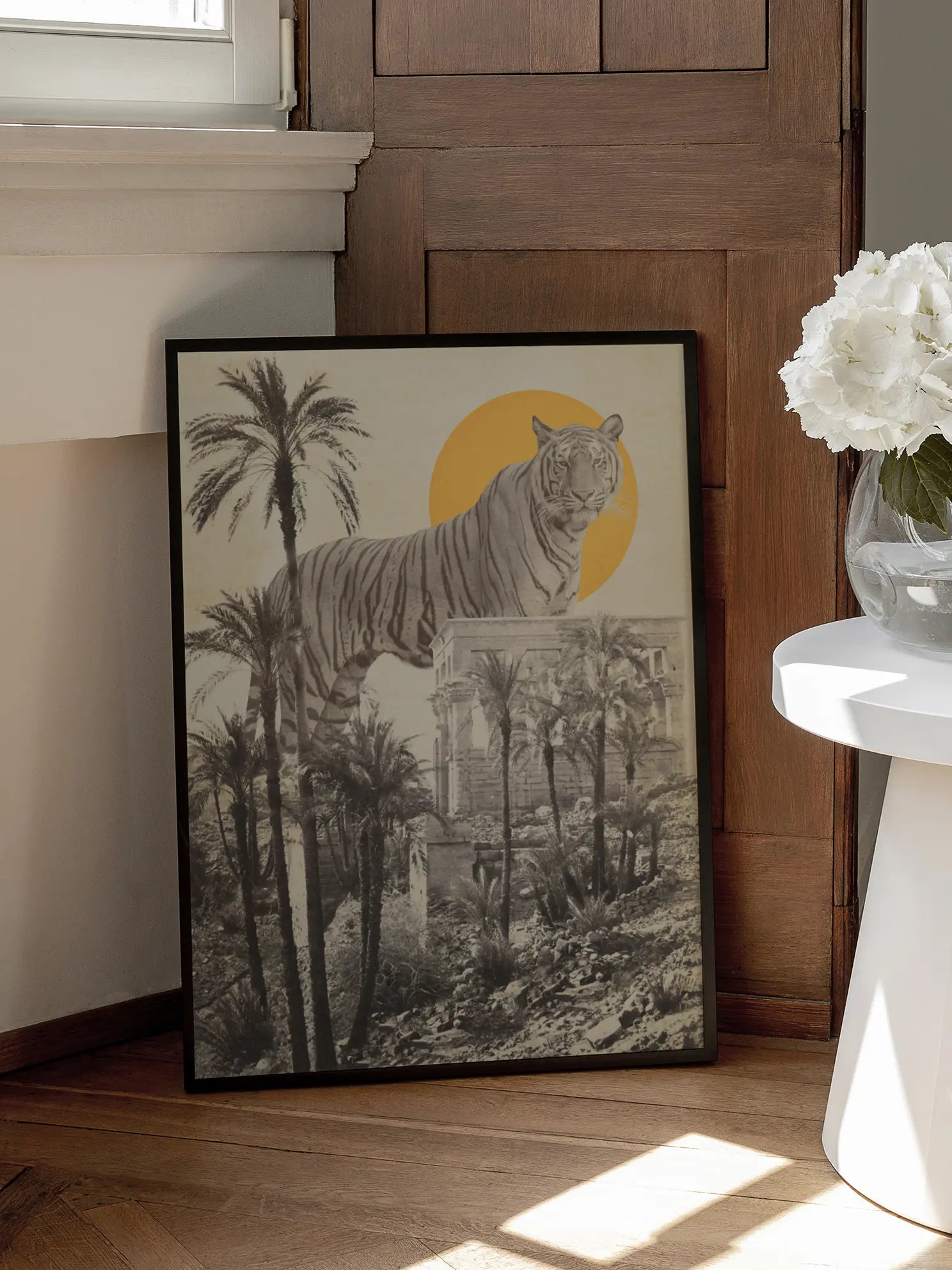 Tiger in the Desert Poster