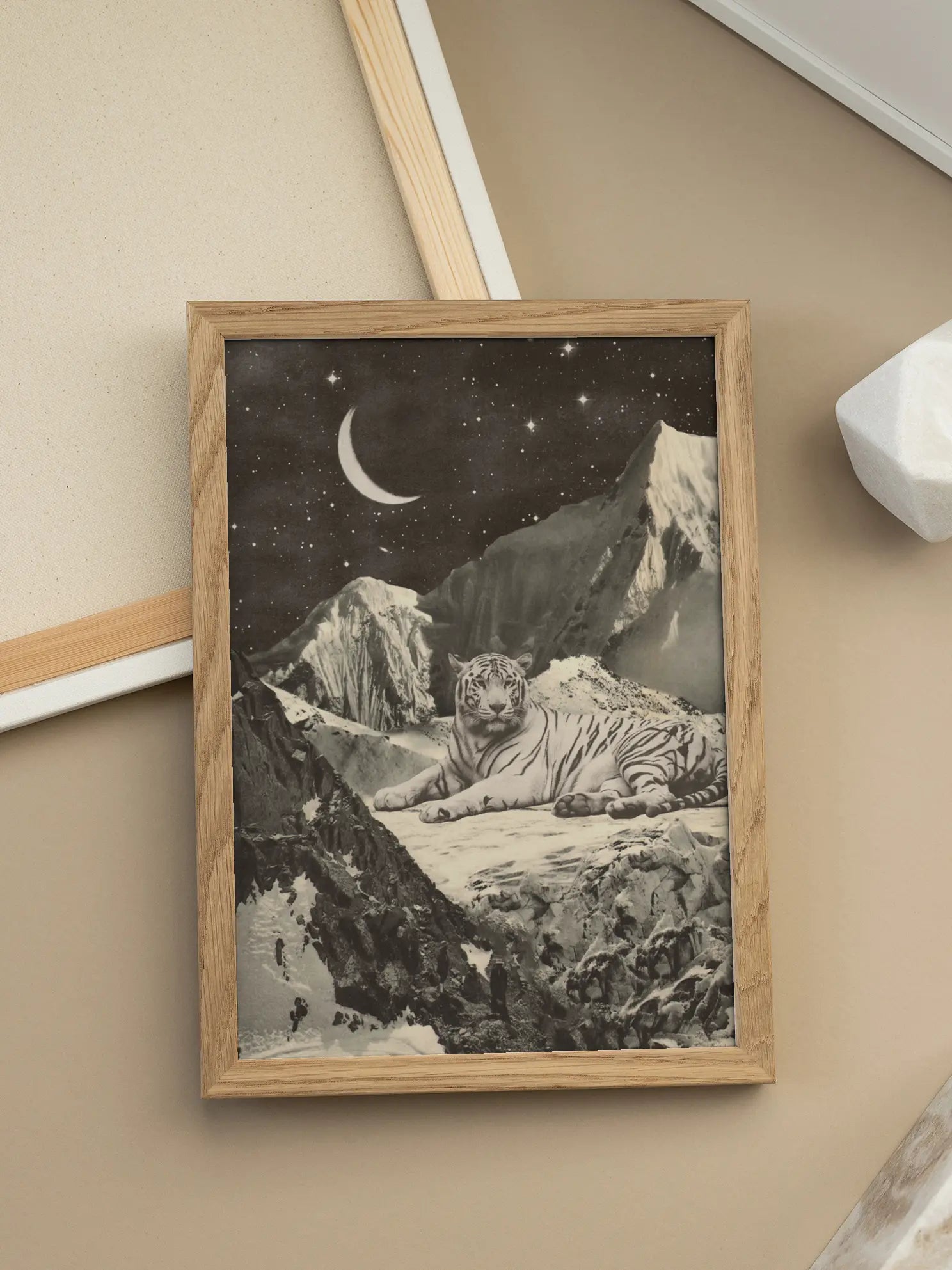 Tiger on Mountain Poster