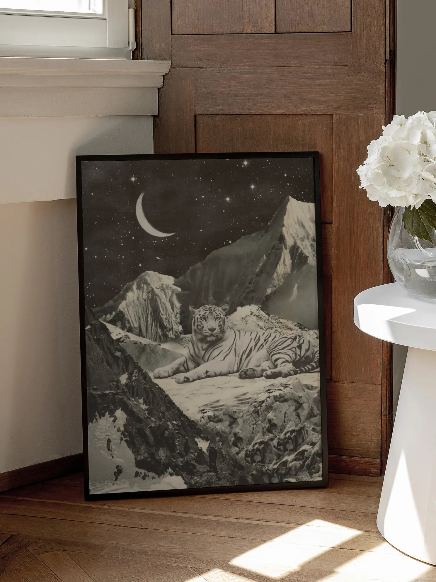 Tiger on Mountain Poster