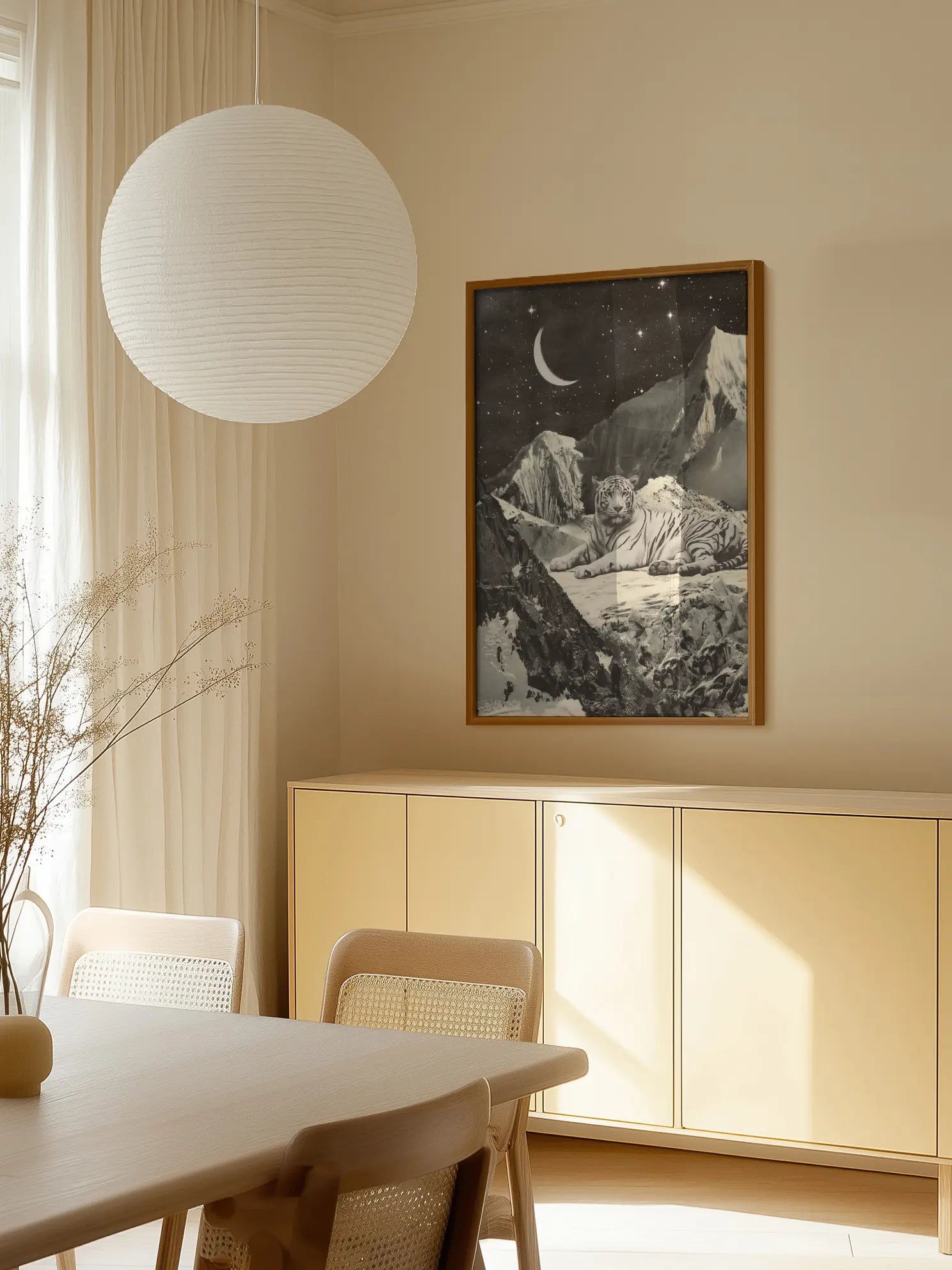 Tiger on Mountain Poster