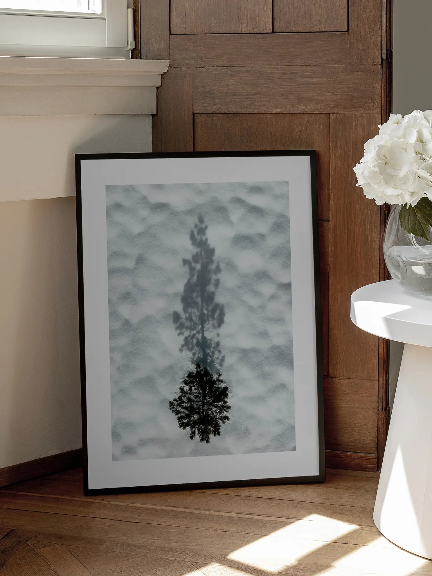 Tree Shadow on Snow Poster