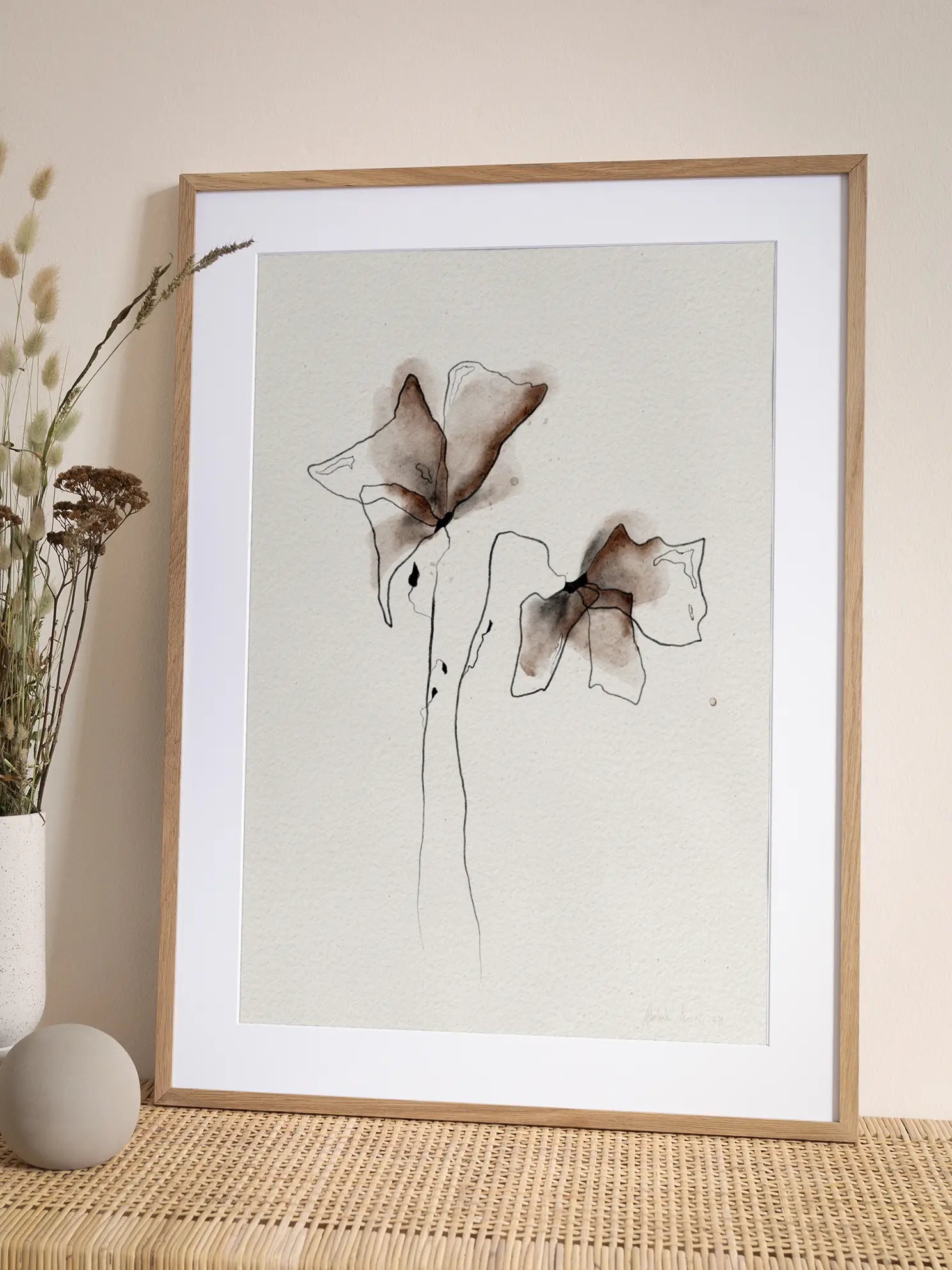 Two Flowers Poster