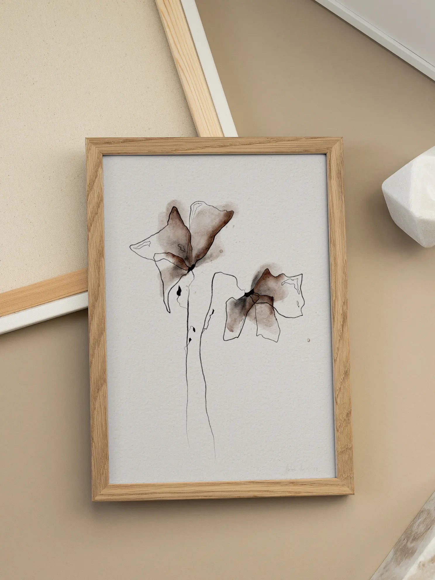 Two Flowers Poster