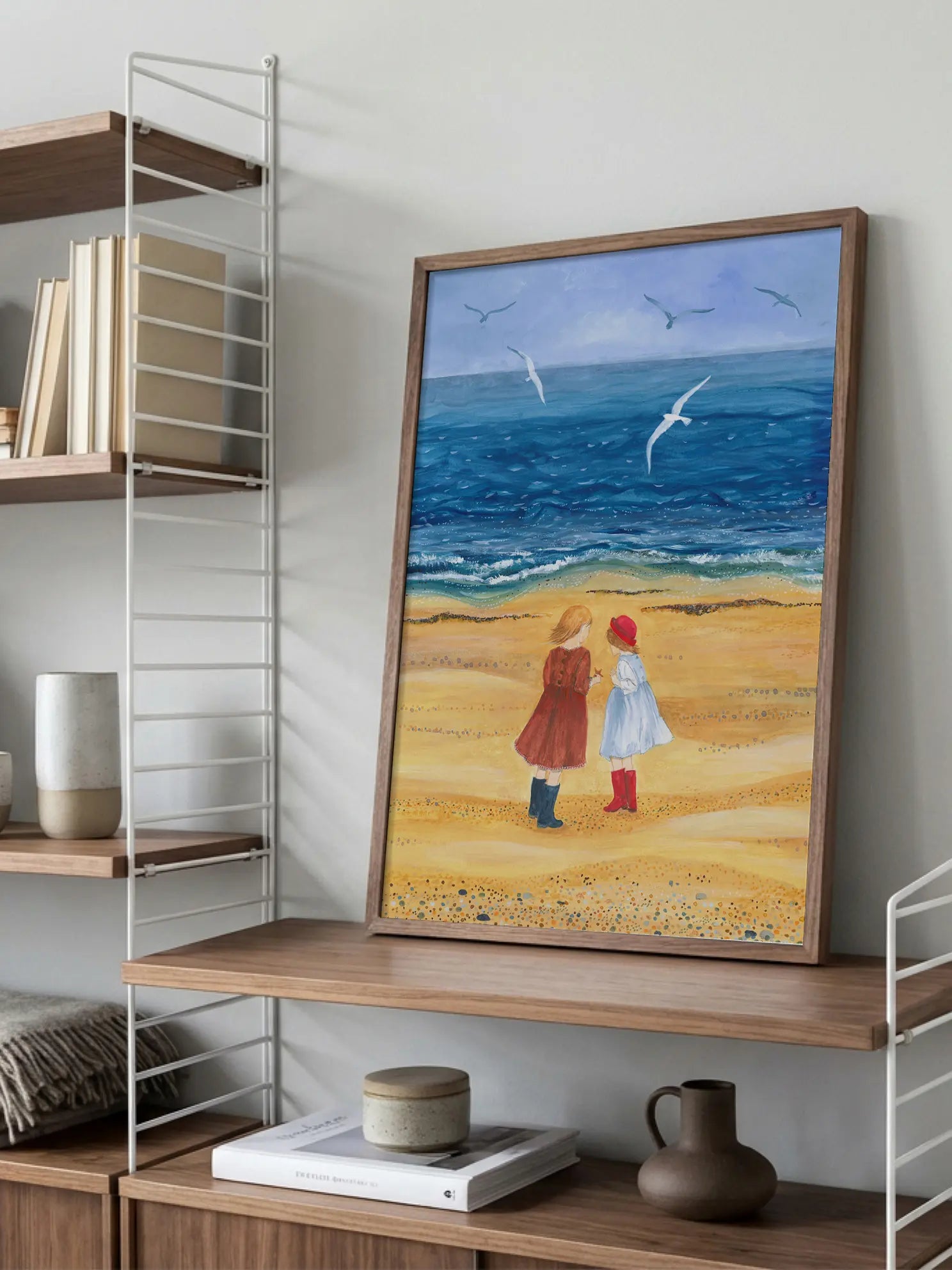 Two Girls at the Beach Poster